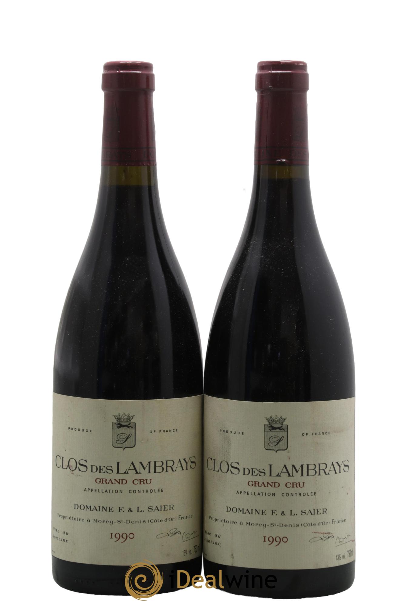 Clos des Lambrays Grand Cru Domaine des Lambrays 1990 - Posten von 2 Flaschen - 0