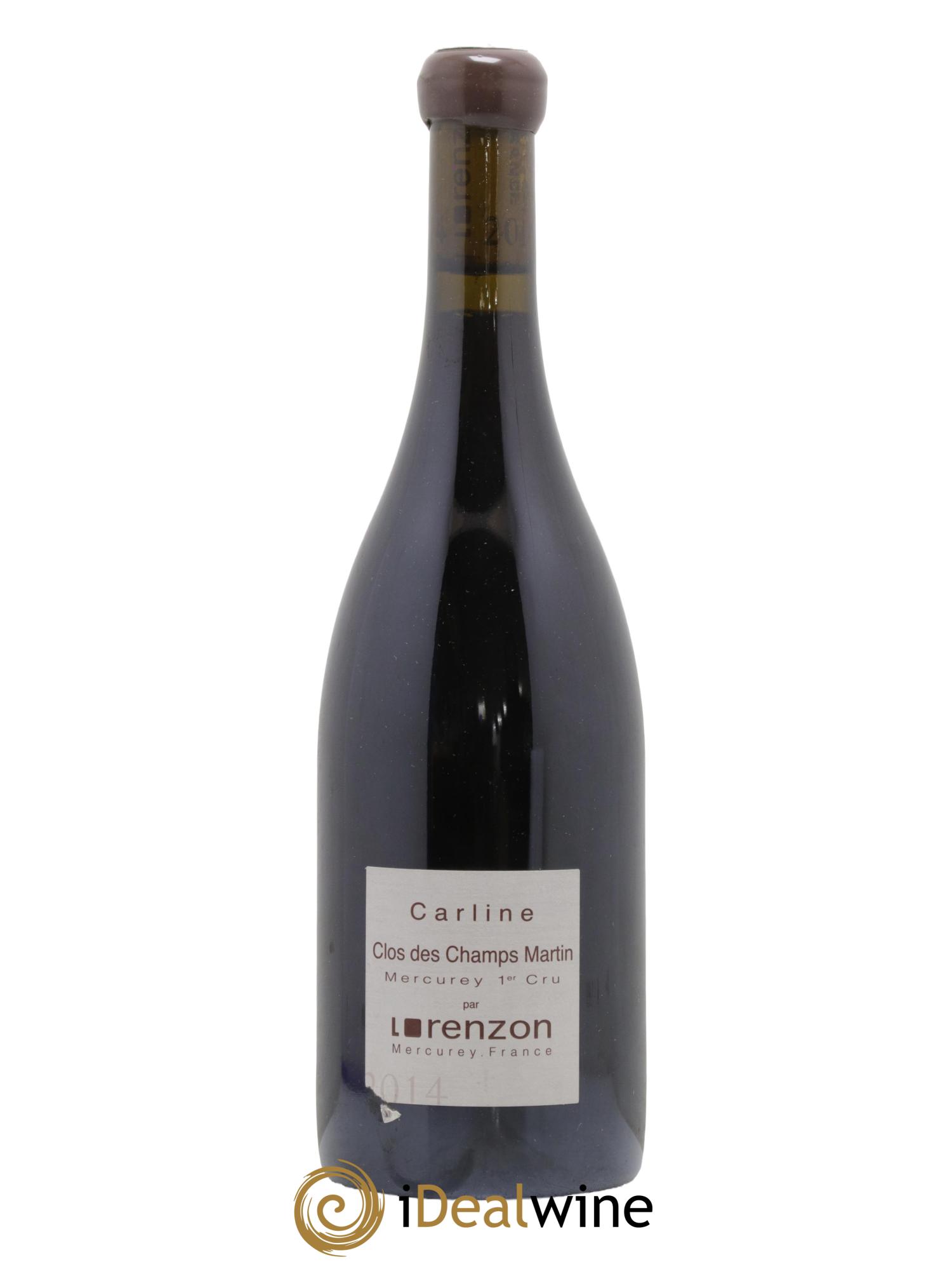 Mercurey 1er Cru Clos des Champs Martin - Carline Bruno Lorenzon 2014 - Lot de 1 bouteille - 0