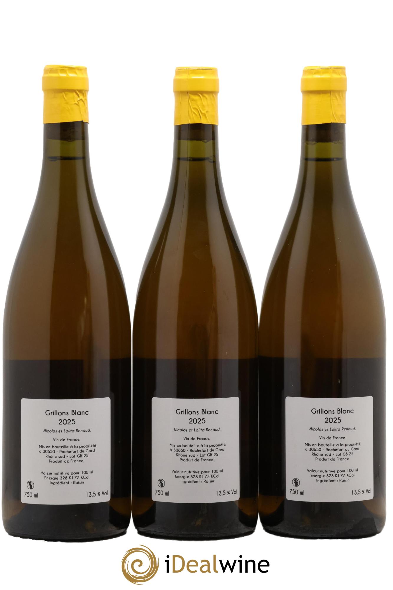 Vin de France Les Grillons Clos des Grillons 2025 - Lot of 3 bottles - 1