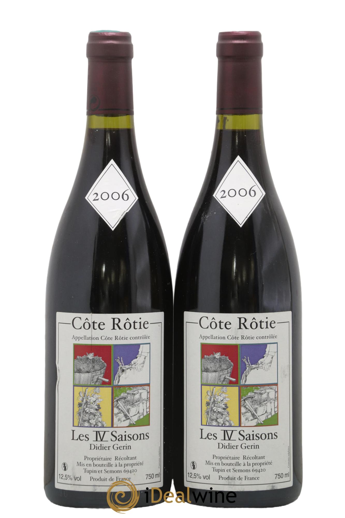 Côte-Rôtie IV Saisons Domaine Gerin Didier 2006 - Lot de 2 bouteilles - 0