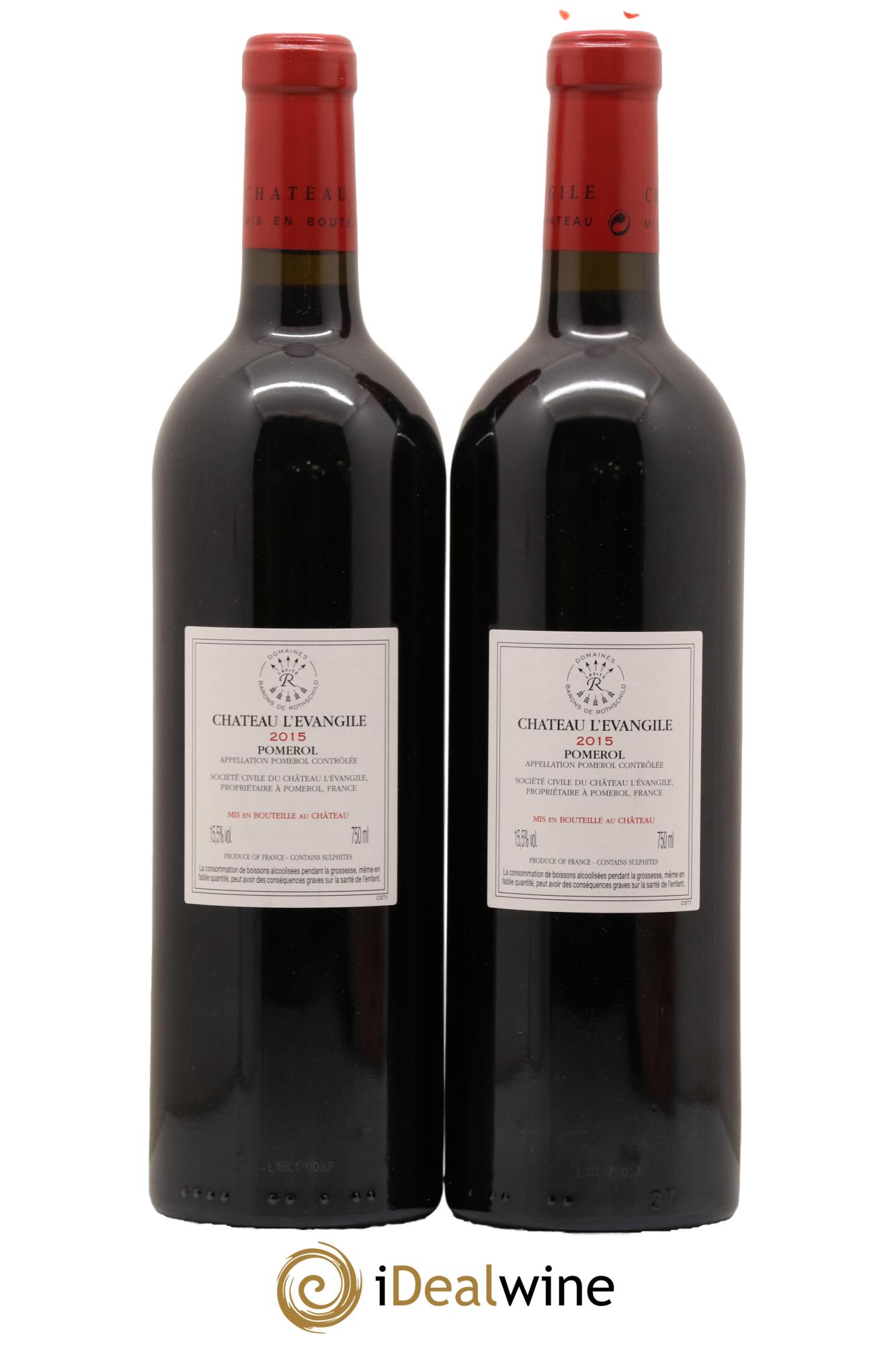 Château l' Évangile 2015 - Lot de 2 bouteilles - 1