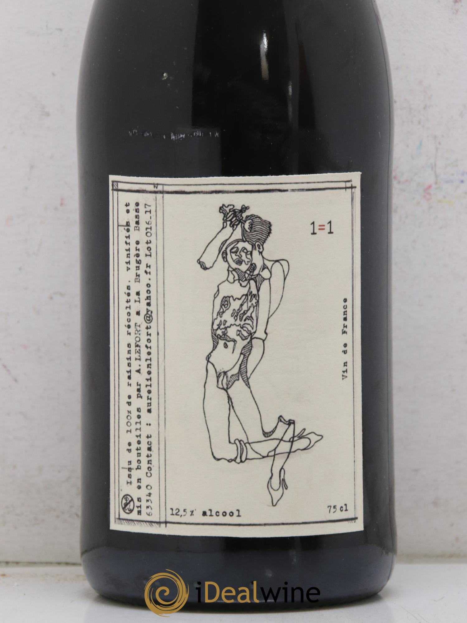 Vin de France Cuvée 1=1 Aurélien Lefort 2016 - Lot of 1 bottle - 1