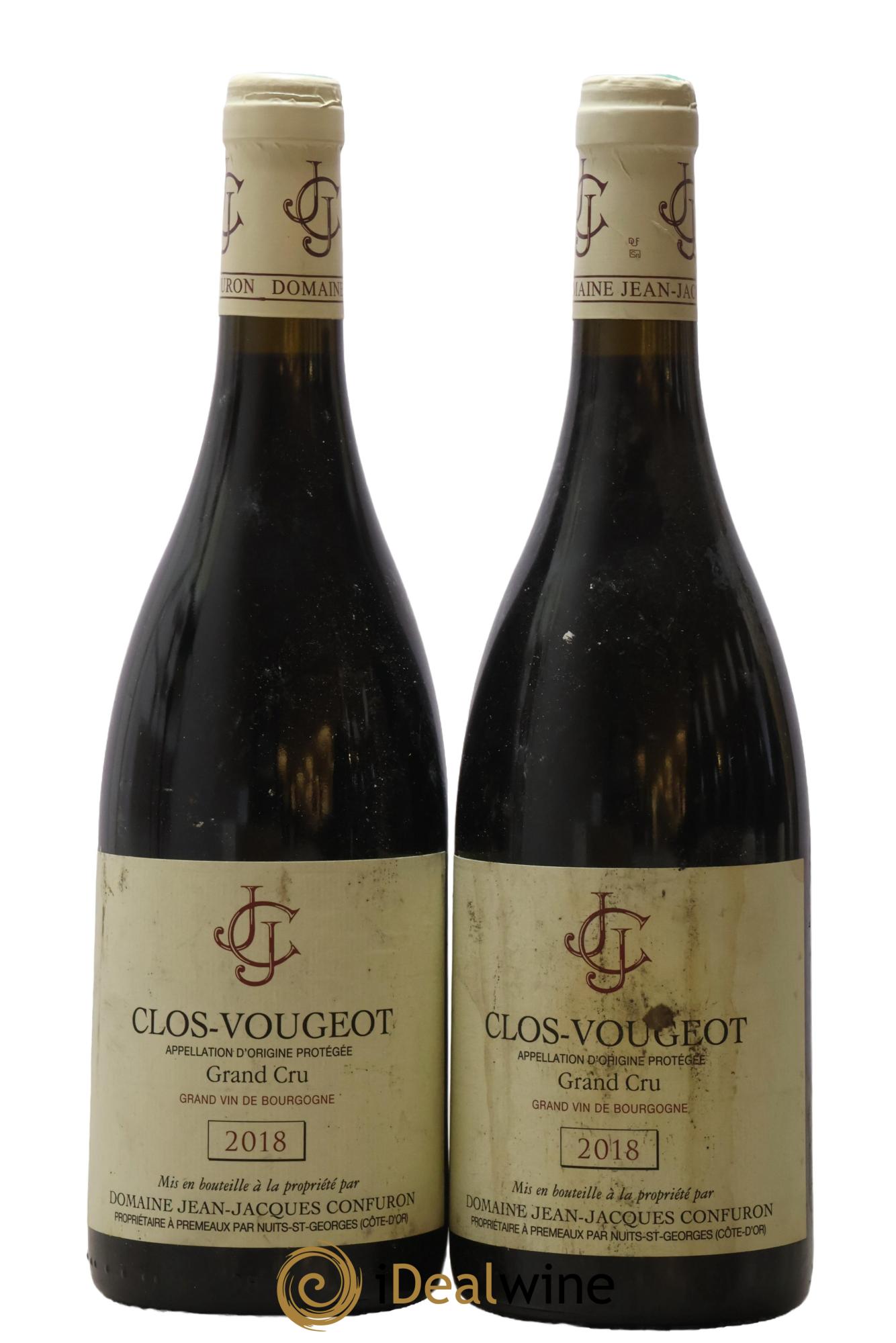 Clos de Vougeot Grand Cru Jean-Jacques Confuron 2018 - Lot de 2 bouteilles - 0