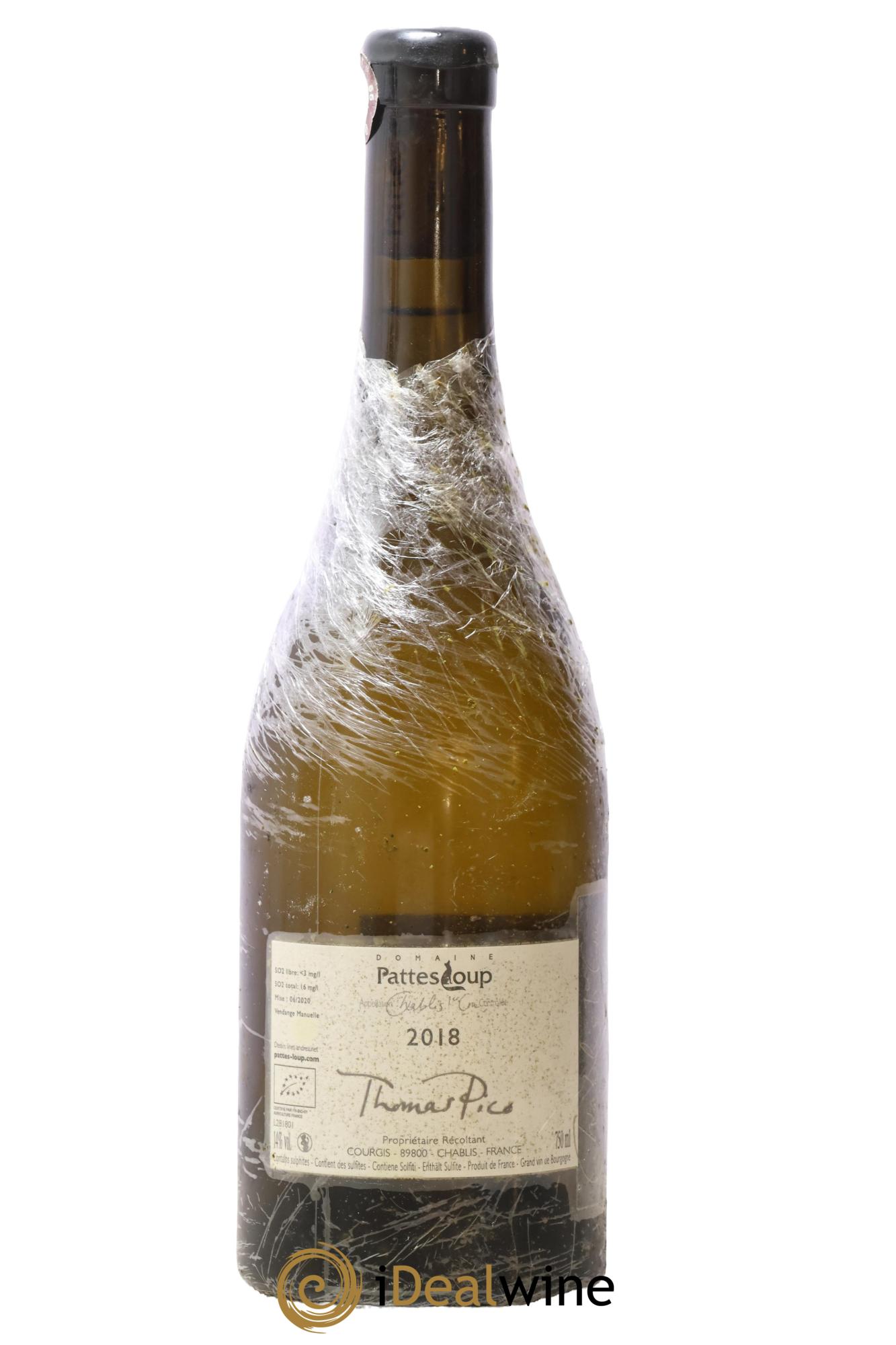 Chablis 1er Cru Côte de Jouan Pattes Loup (Domaine) 2018 - Posten von 1 Flasche - 1