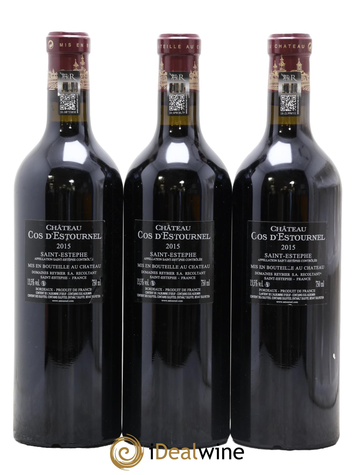 Cos d'Estournel 2ème Grand Cru Classé 2015 - Lot de 3 bouteilles - 1