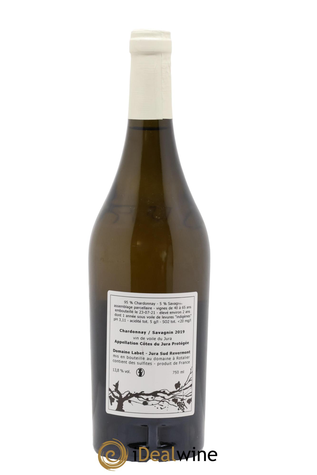 Côtes du Jura Vin de Voile Chardonnay-Savagnin Romain - Julien - Charline Labet 2019 - Lotto di 1 bottiglia - 1