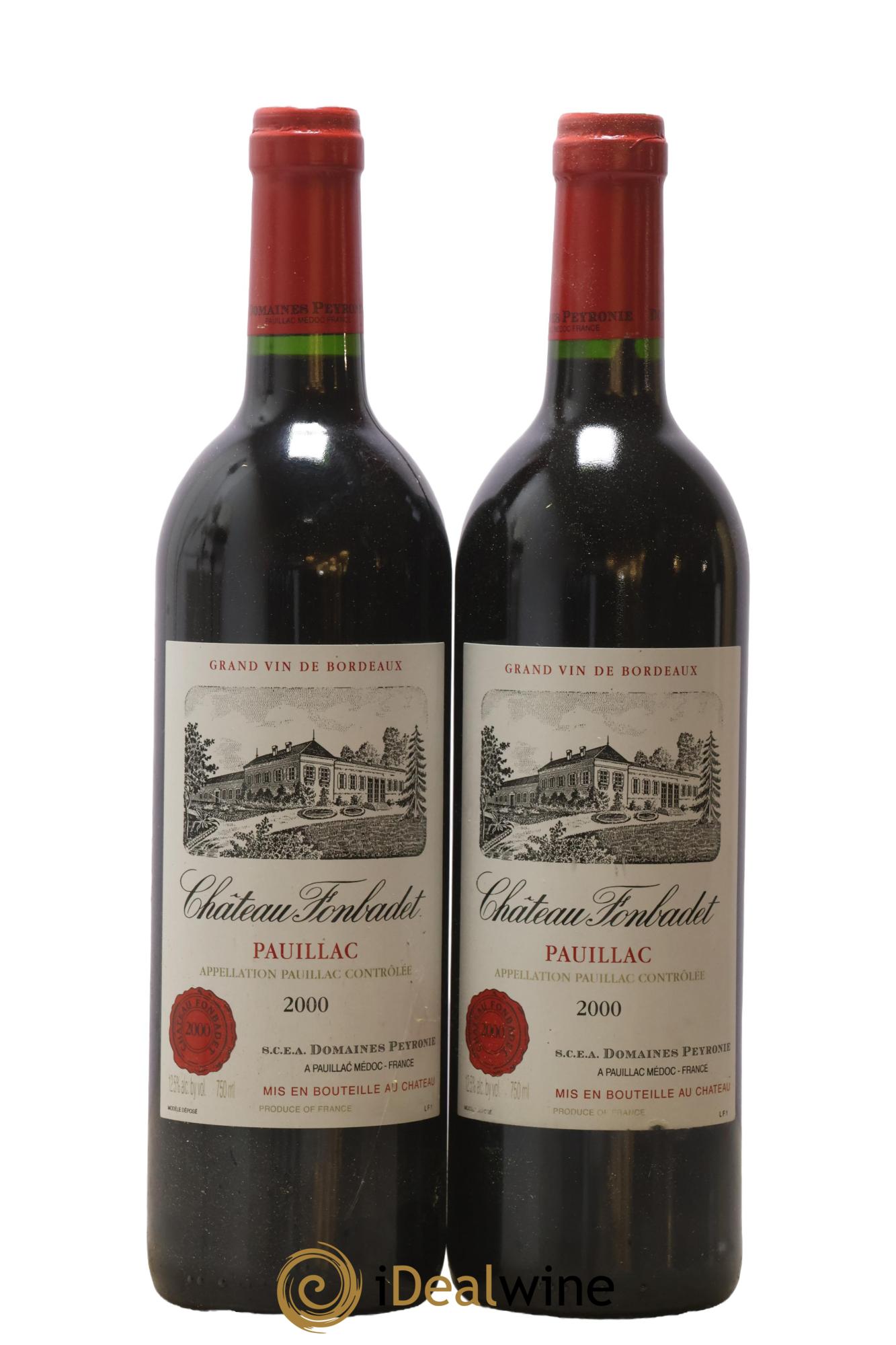 Château Fonbadet 2000 - Lot de 2 bouteilles - 0