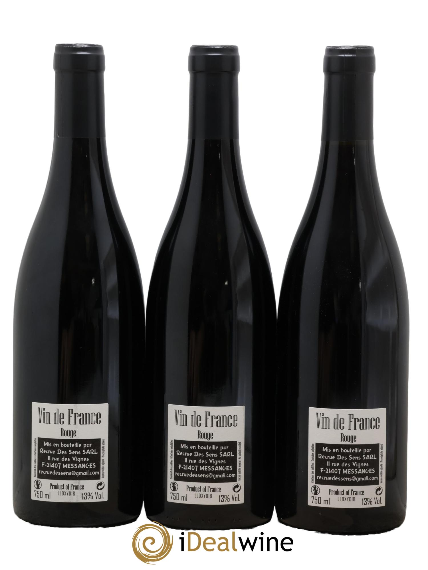 Vin de France LDX Yann Durieux - Recrue des Sens 2018 - Lotto di 3 bottiglie - 1