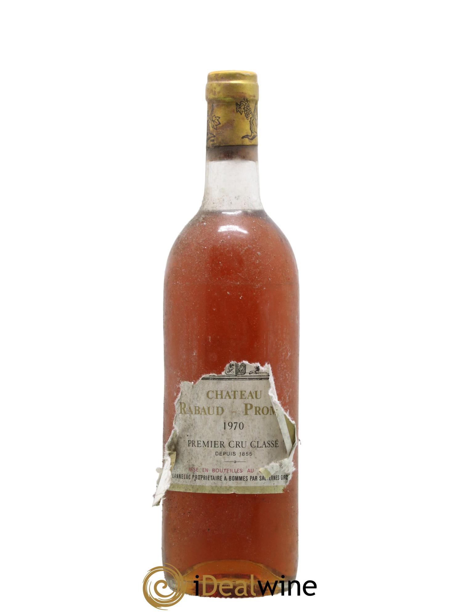 Château Rabaud Promis 1er Grand Cru Classé 1970 - Posten von 1 Flasche - 0