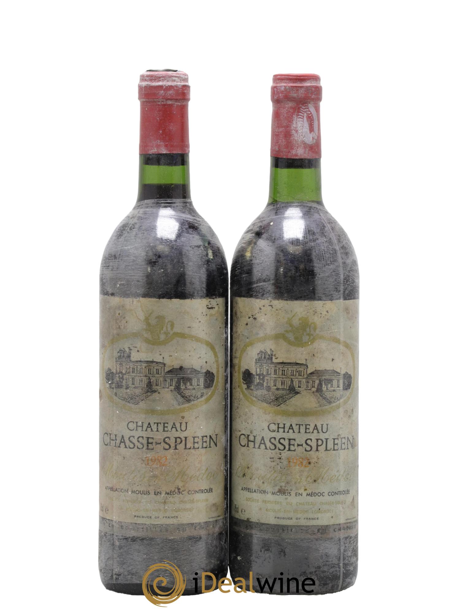 Château Chasse Spleen 1982 - Lotto di 2 bottiglie - 0
