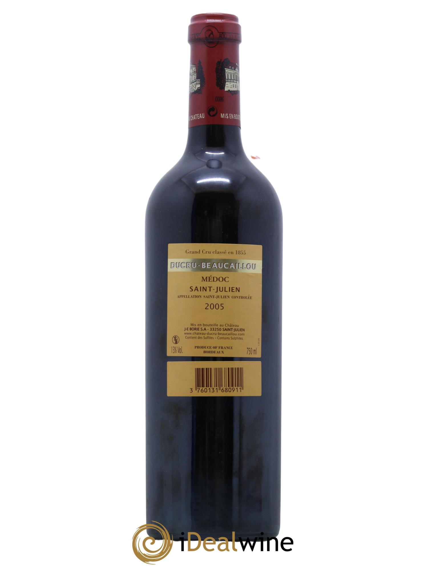 Château Ducru Beaucaillou 2ème Grand Cru Classé  2005 - Lot de 1 bouteille - 1