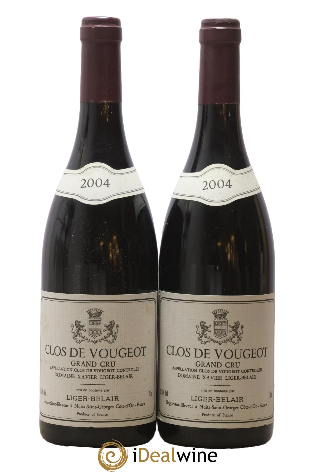 Clos de Vougeot Grand Cru Xavier Liger-Belair 2004 - Lot de 2 bouteilles - 1