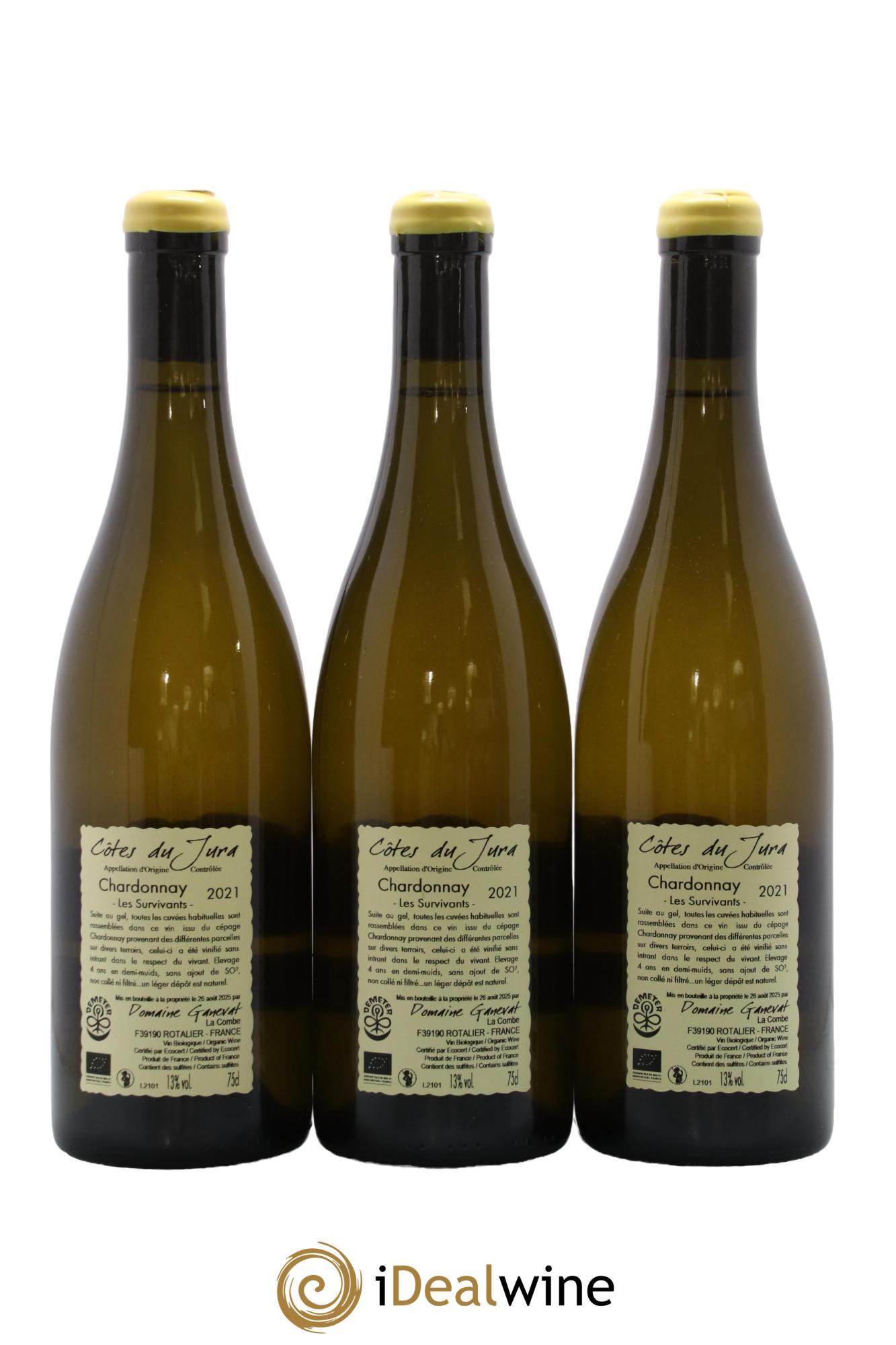 Côtes du Jura Les Survivants Jean-François Ganevat (Domaine) 2021 - Lotto di 3 bottiglie - 1