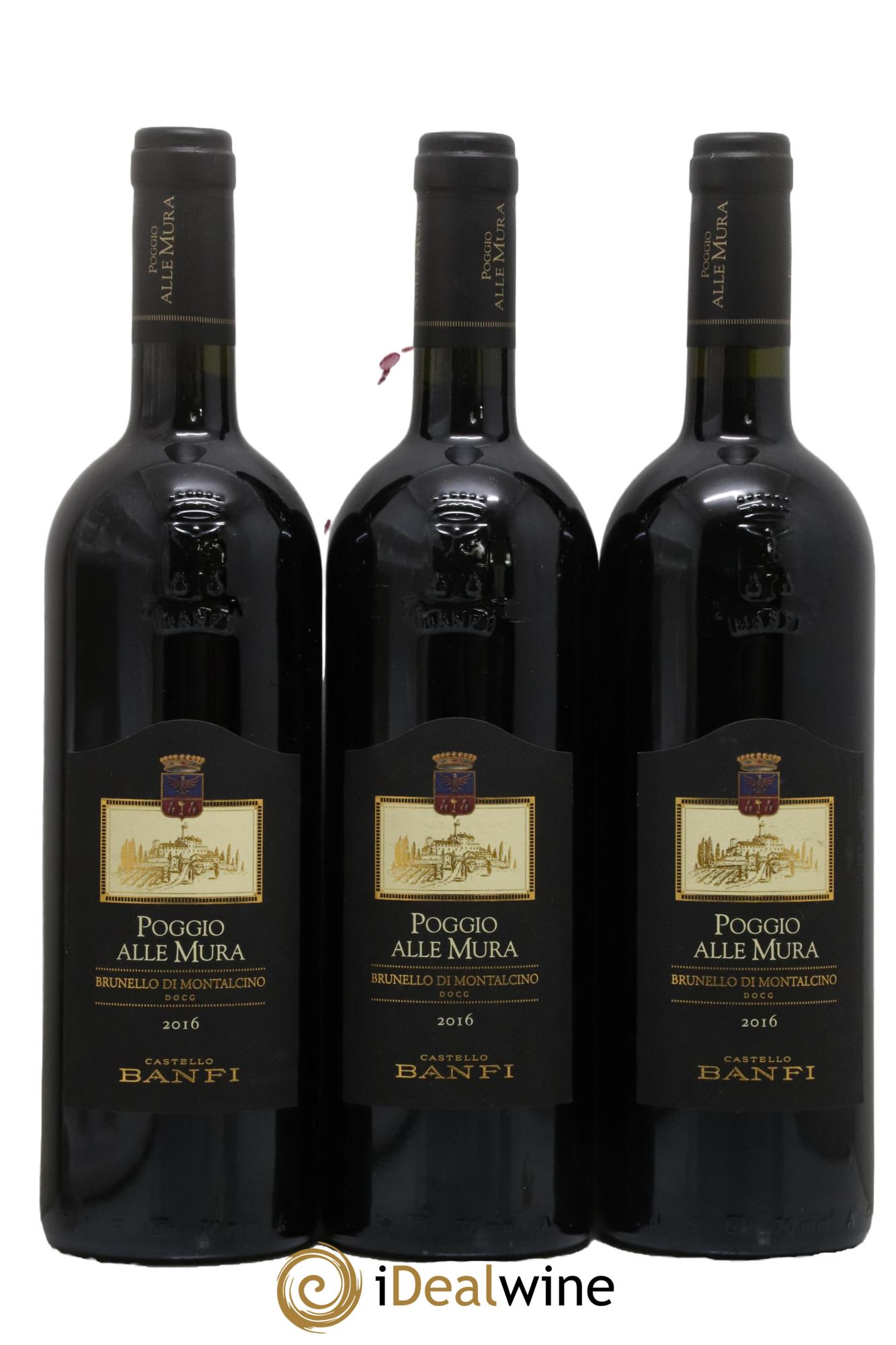 Brunello di Montalcino DOCG Poggio Alle Mura Castello Banfi 2016 - Lot of 3 bottles - 0