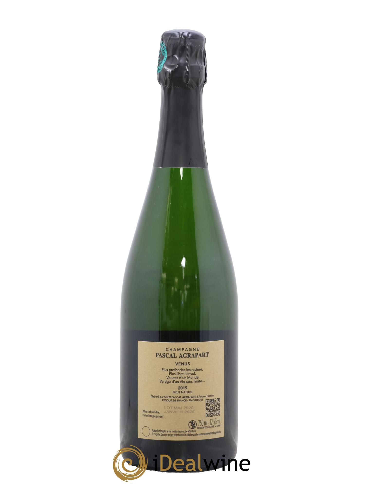 Vénus Blanc de Blancs Brut Nature Pascal Agrapart 2019 - Lote de 1 botella - 1