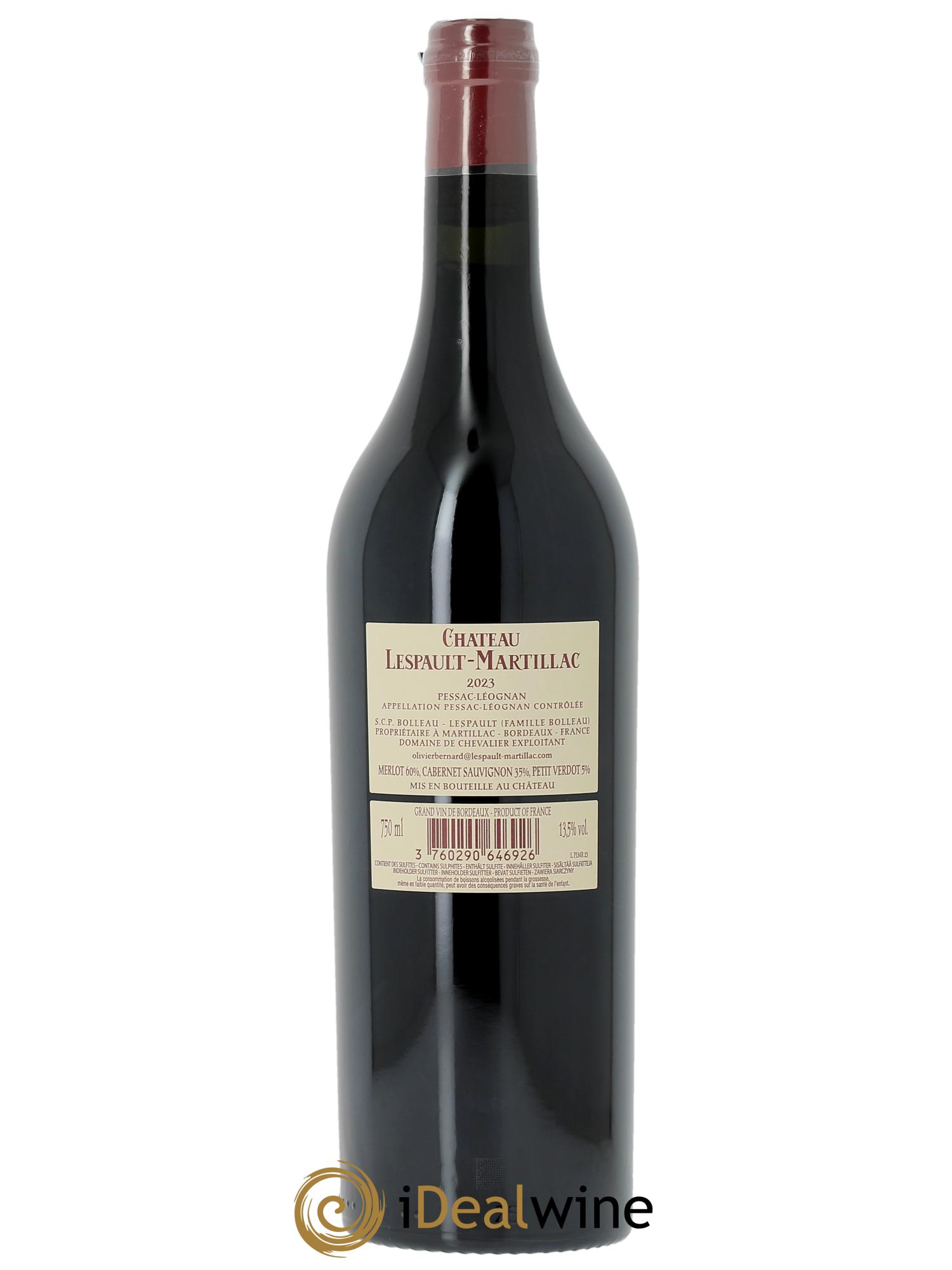 Château Lespault-Martillac 2023 - Lot de 1 bouteille - 1