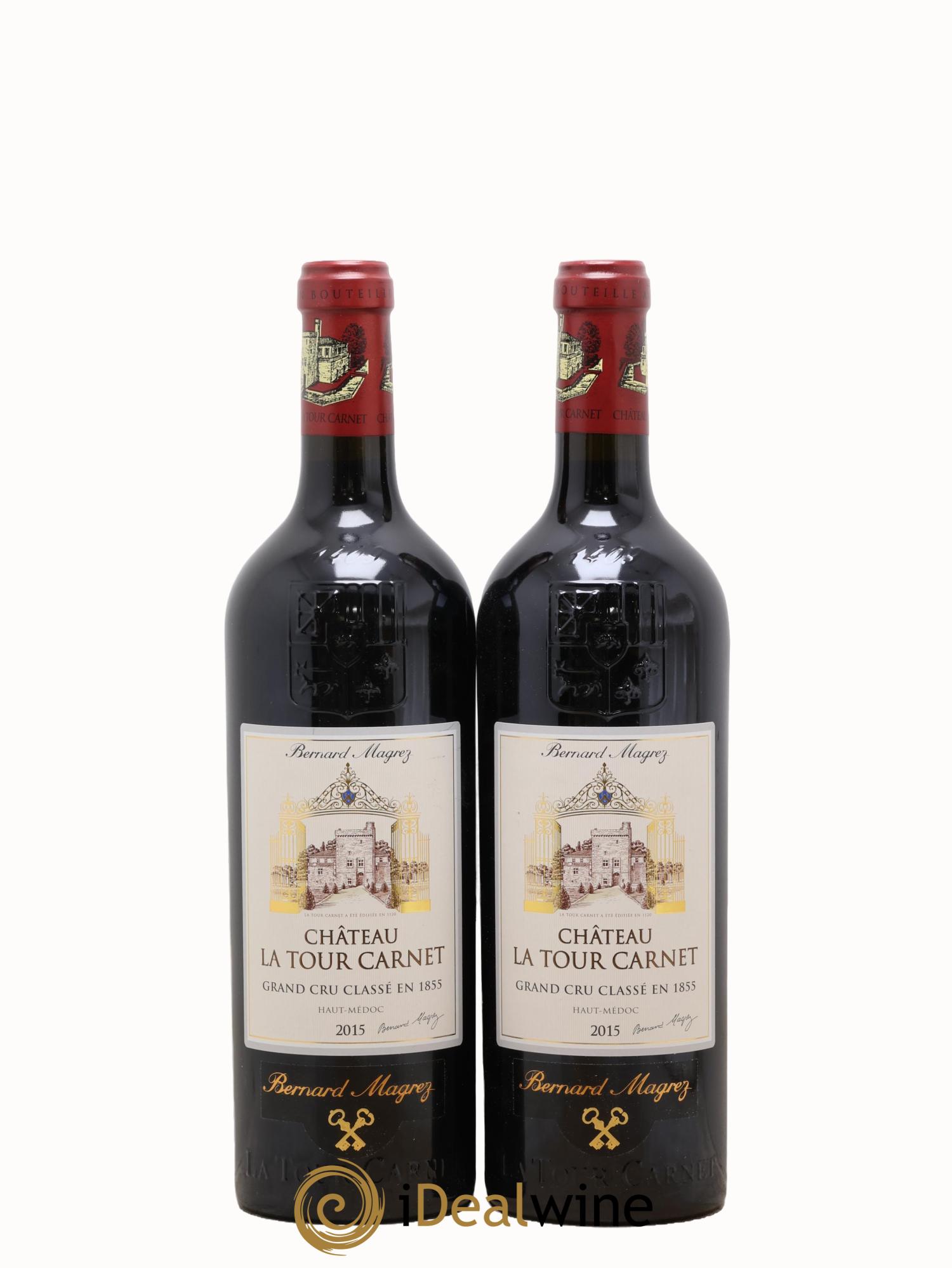 Château la Tour Carnet 4ème Grand Cru Classé 2015 - Lotto di 2 bottiglie - 0