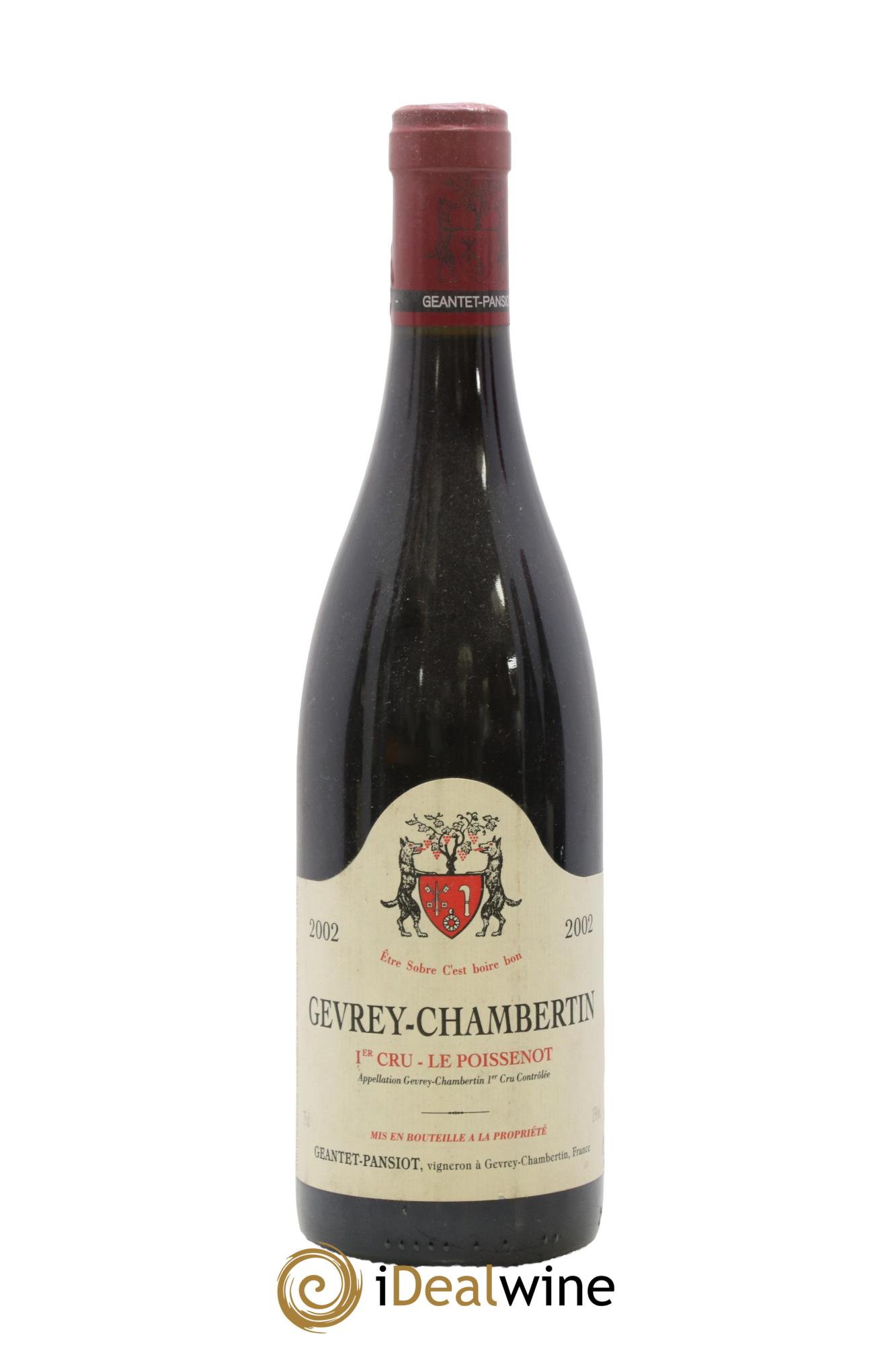 Gevrey-Chambertin 1er Cru Le Poissenot Geantet-Pansiot 2002 - Lot de 1 bouteille - 0