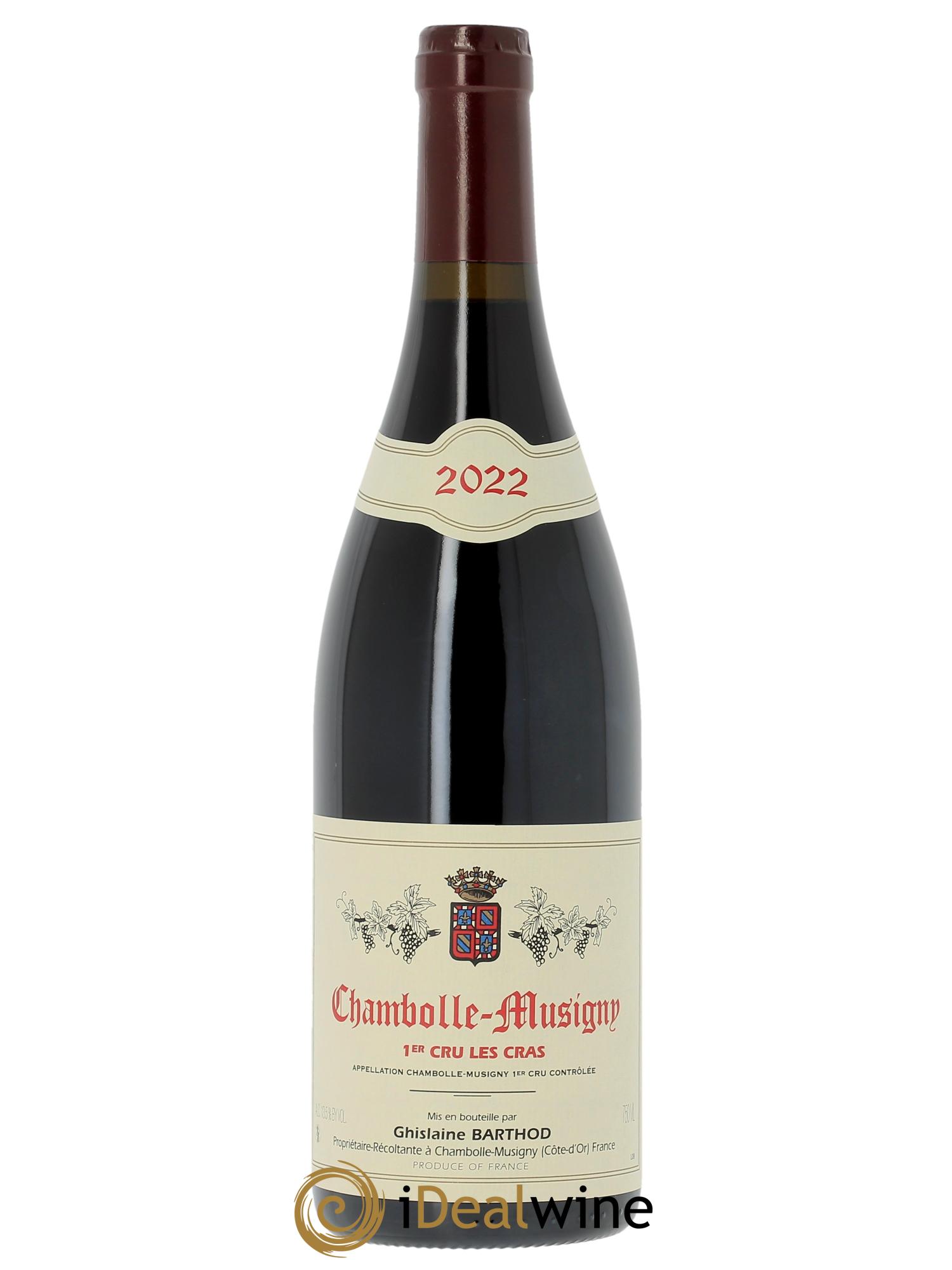 Chambolle-Musigny 1er Cru Les Cras Ghislaine Barthod 2022 - Lot de 1 bouteille - 0