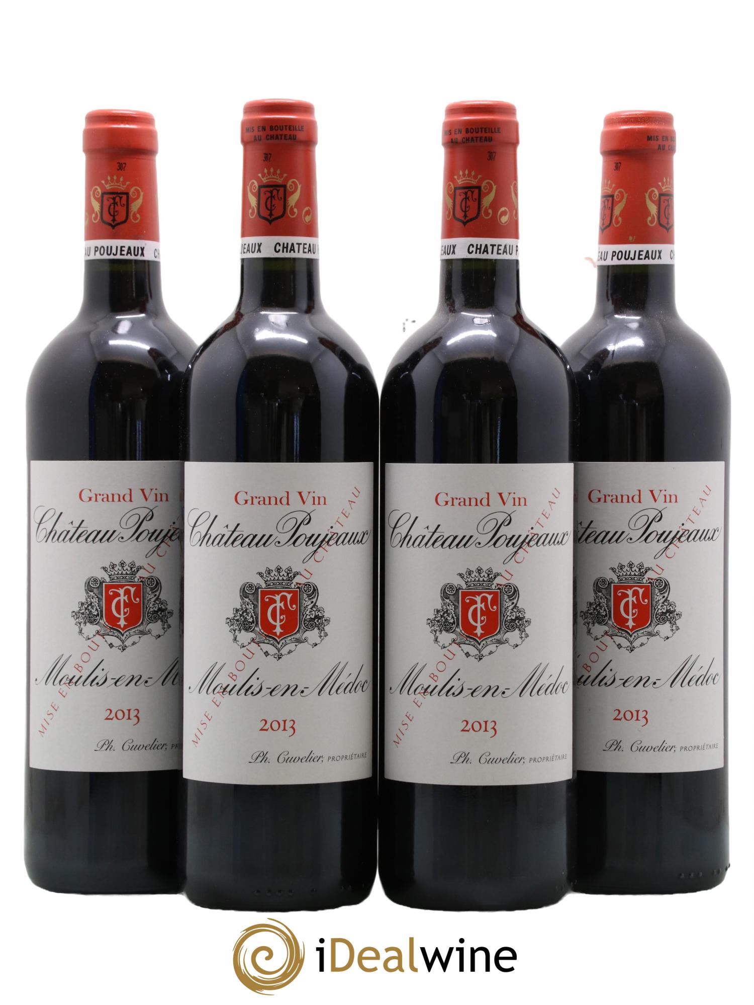 Château Poujeaux 2013 - Lot de 4 bouteilles - 0