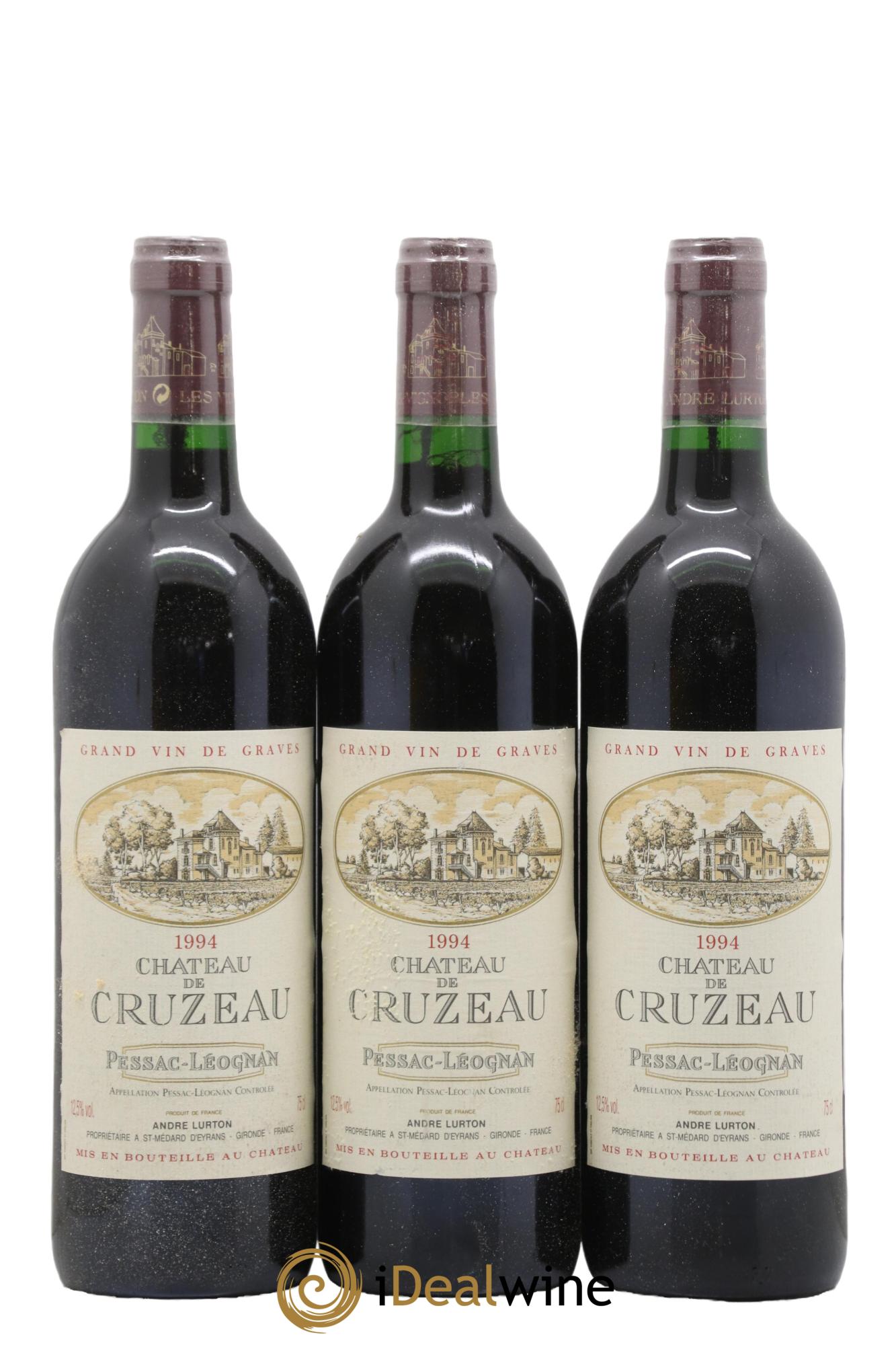 Château de Cruzeau 1994 - Lot de 3 bouteilles - 0