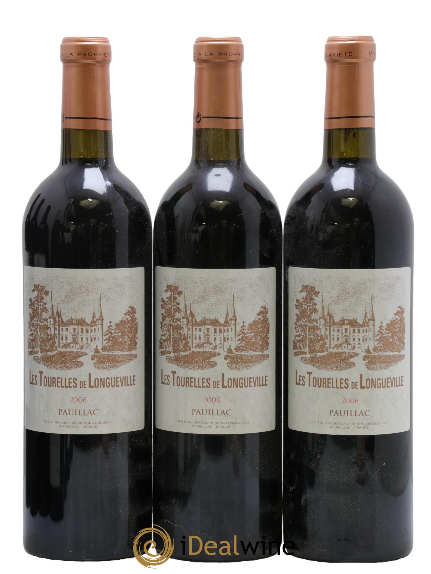 Les Tourelles de Longueville Second Vin 2006 - Lot of 3 bottles - 0
