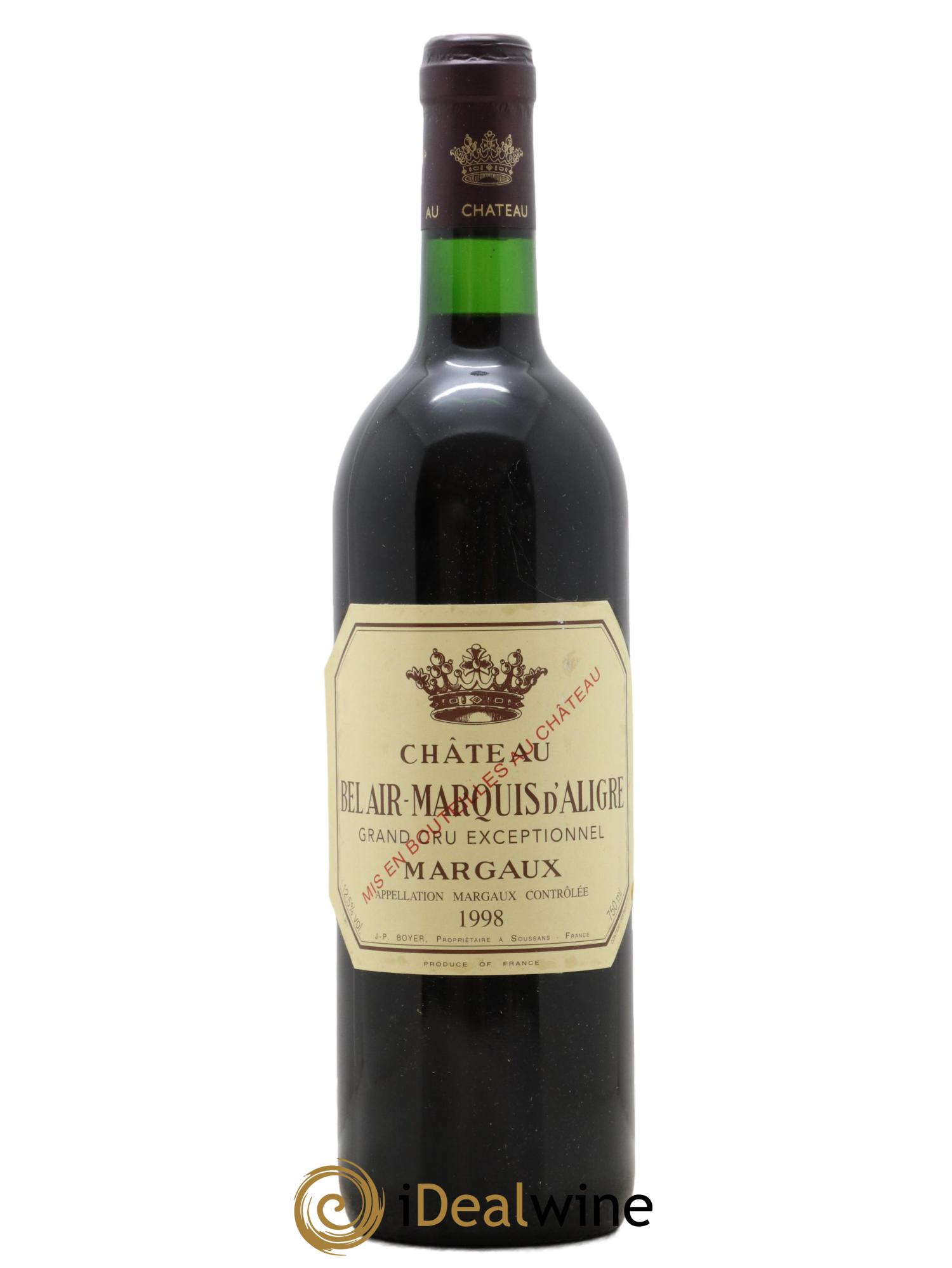Château Bel Air Marquis d'Aligre 1998 - Lot de 1 bouteille - 0