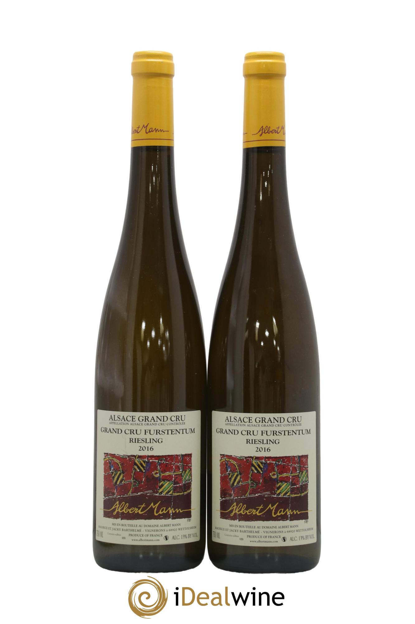 Alsace Riesling Grand Cru Furstentum Albert Mann 2016 - Lot de 2 bouteilles - 0