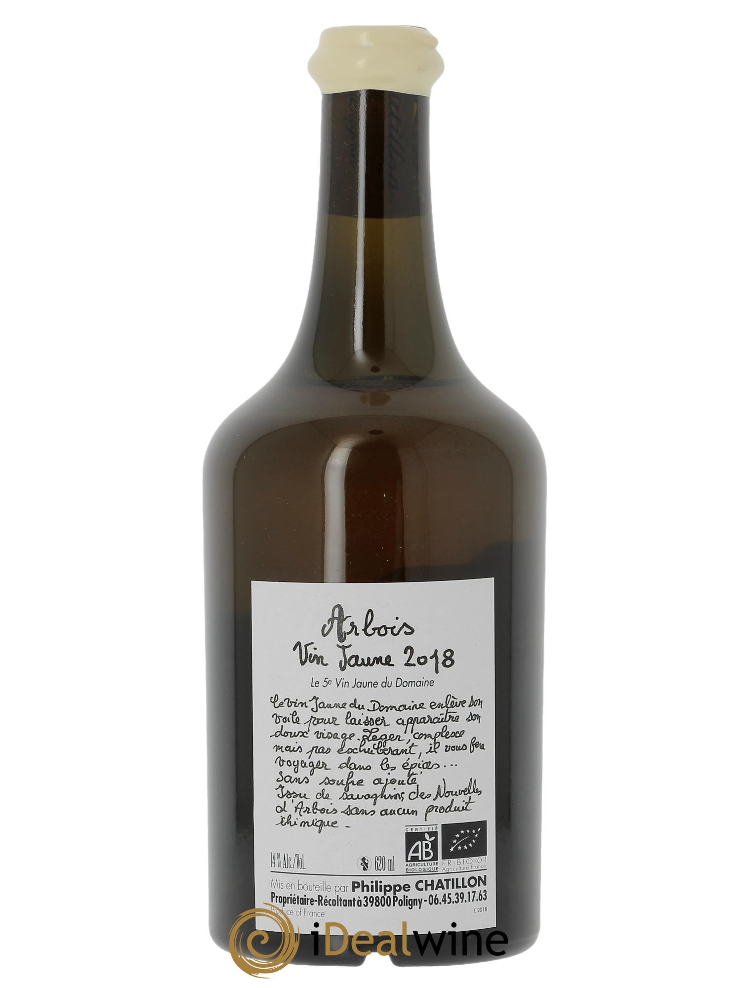 Arbois Vin Jaune Philippe Chatillon 2018 - Lot de 1 bouteille - 1