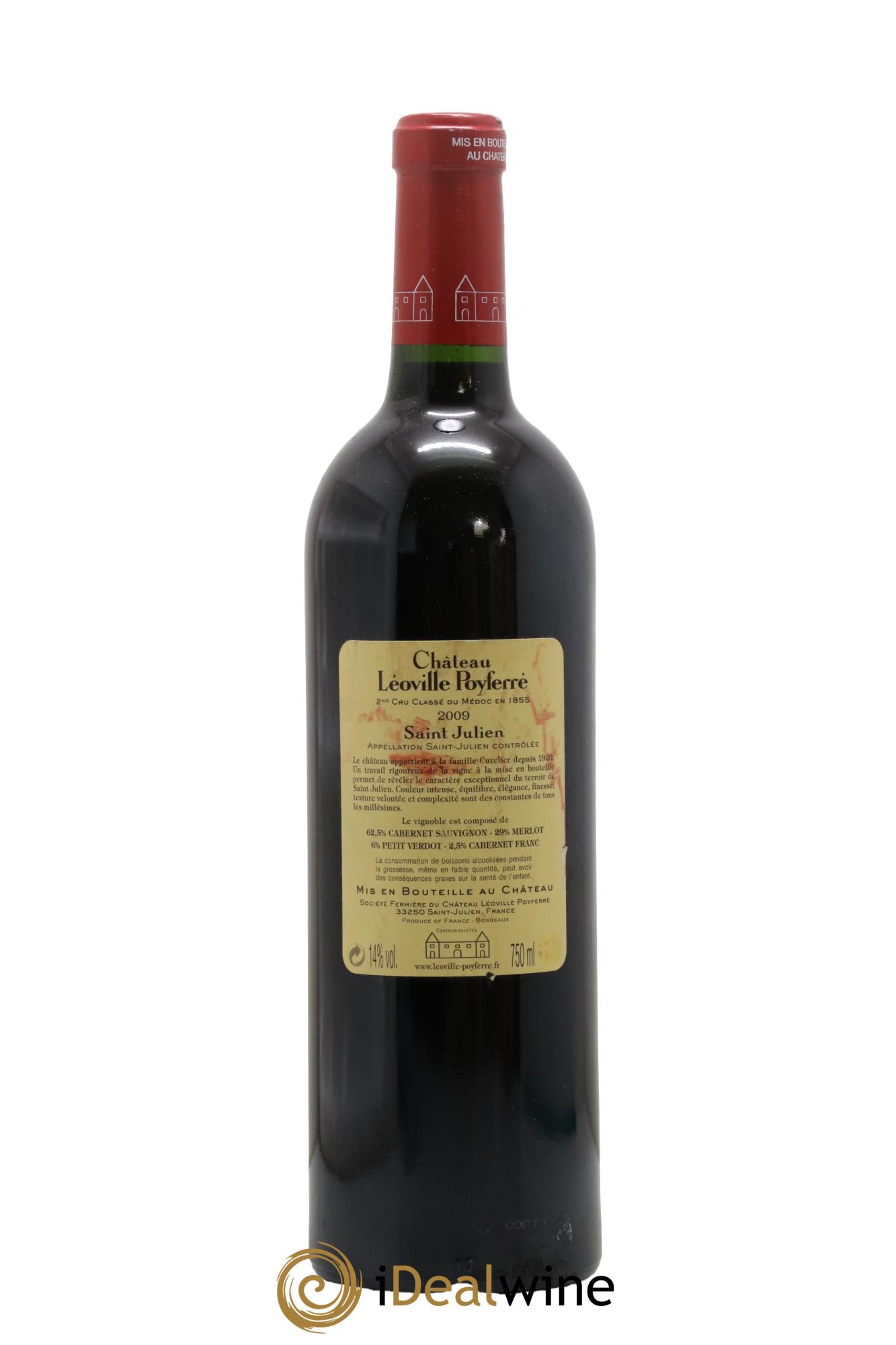 Château Léoville Poyferré 2ème Grand Cru Classé 2009 - Posten von 1 Flasche - 1