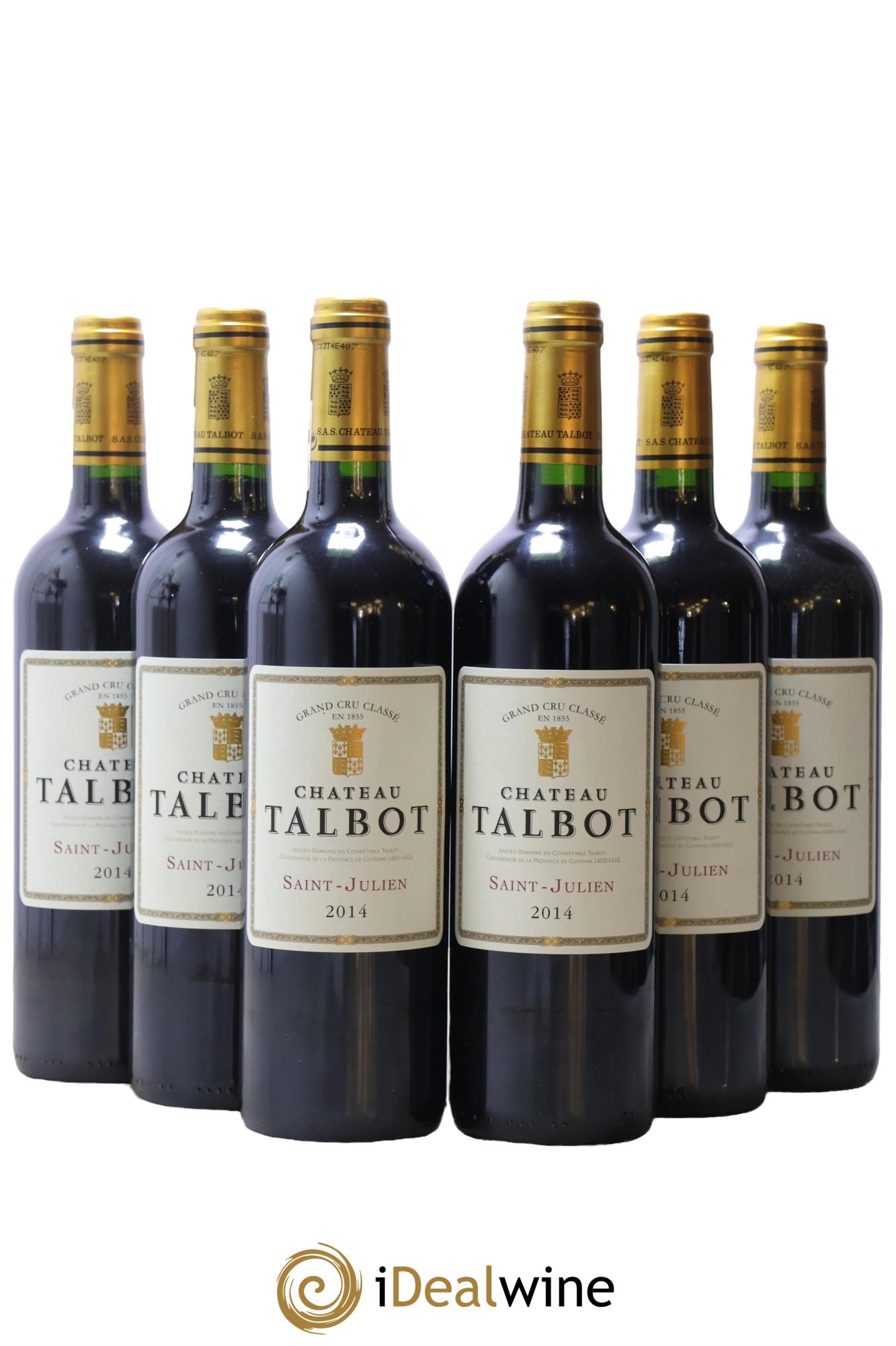 Château Talbot 4ème Grand Cru Classé 2014 - Lot of 6 bottles - 0