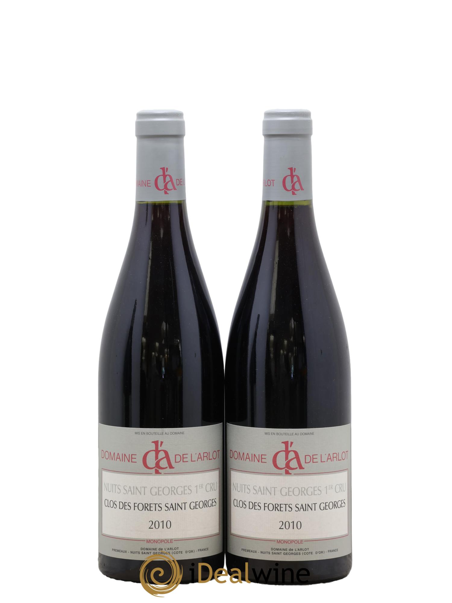 Nuits-Saint-Georges 1er Cru Clos des Forêts Saint-Georges Domaine de l'Arlot 2010 - Lot de 2 bouteilles - 0