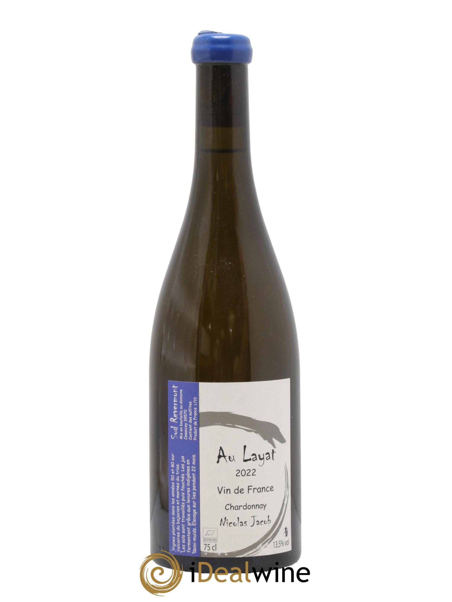 Vin de France Au Layat Chardonnay Nicolas Jacob 2022 - Lot de 1 bouteille - 0