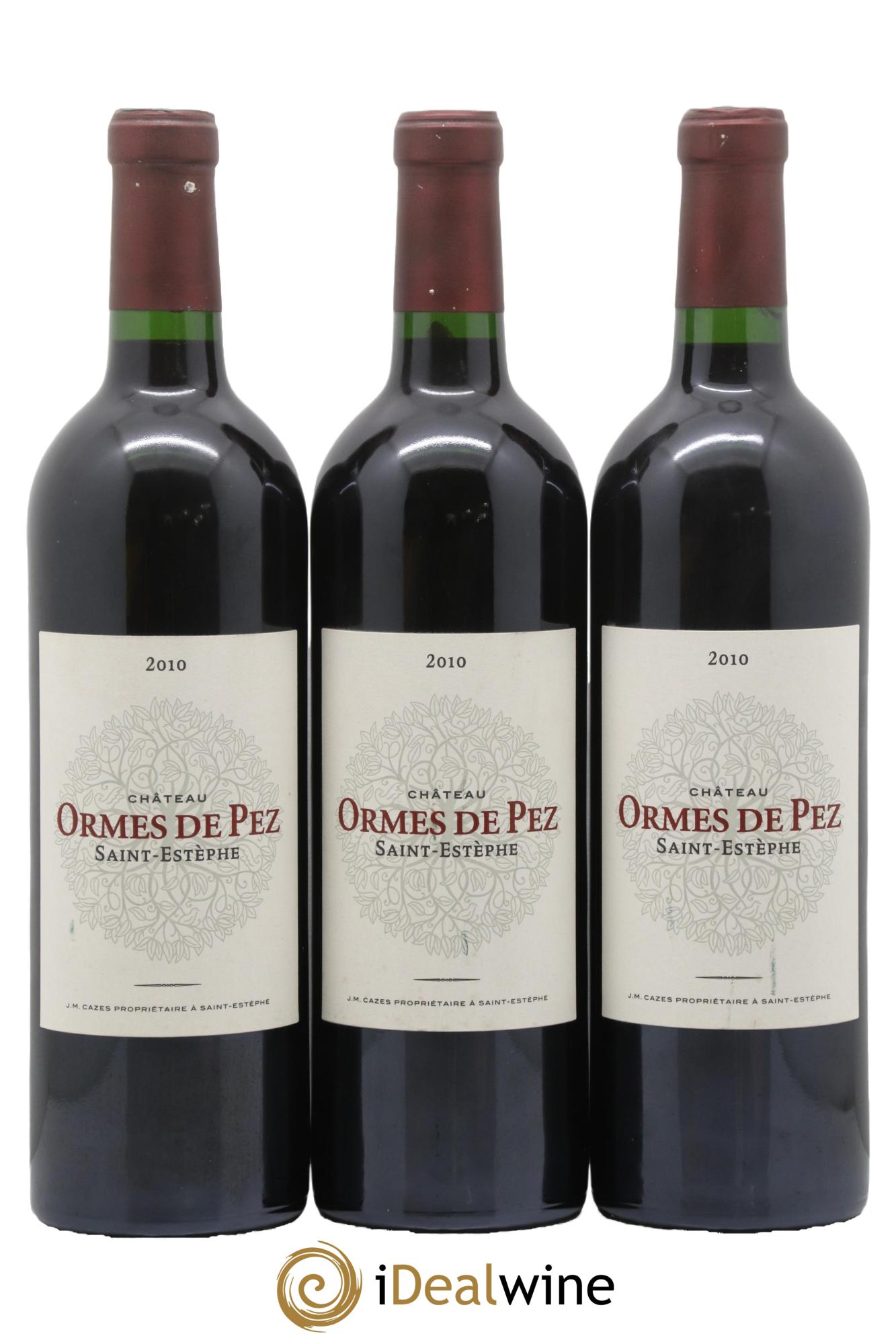 Château les Ormes de Pez 2010 - Lot of 3 bottles - 0