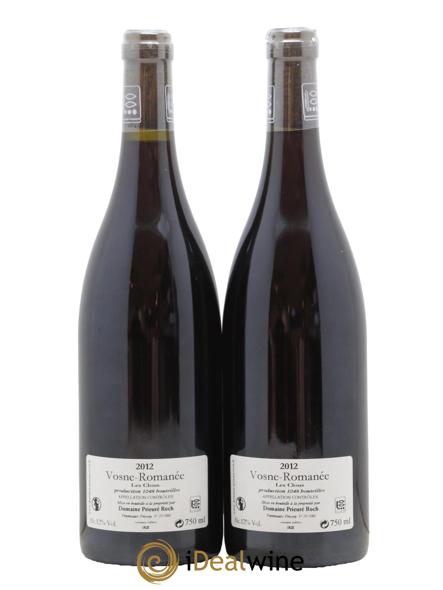 Vosne-Romanée Les Clous Prieuré Roch 2012 - Lot of 2 bottles - 1