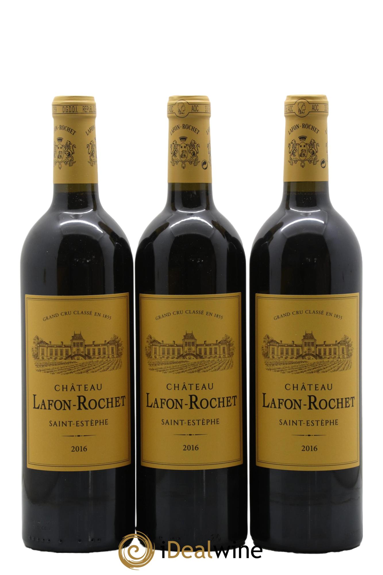 Château Lafon Rochet 4ème Grand Cru Classé 2016 - Lot de 3 bouteilles - 0