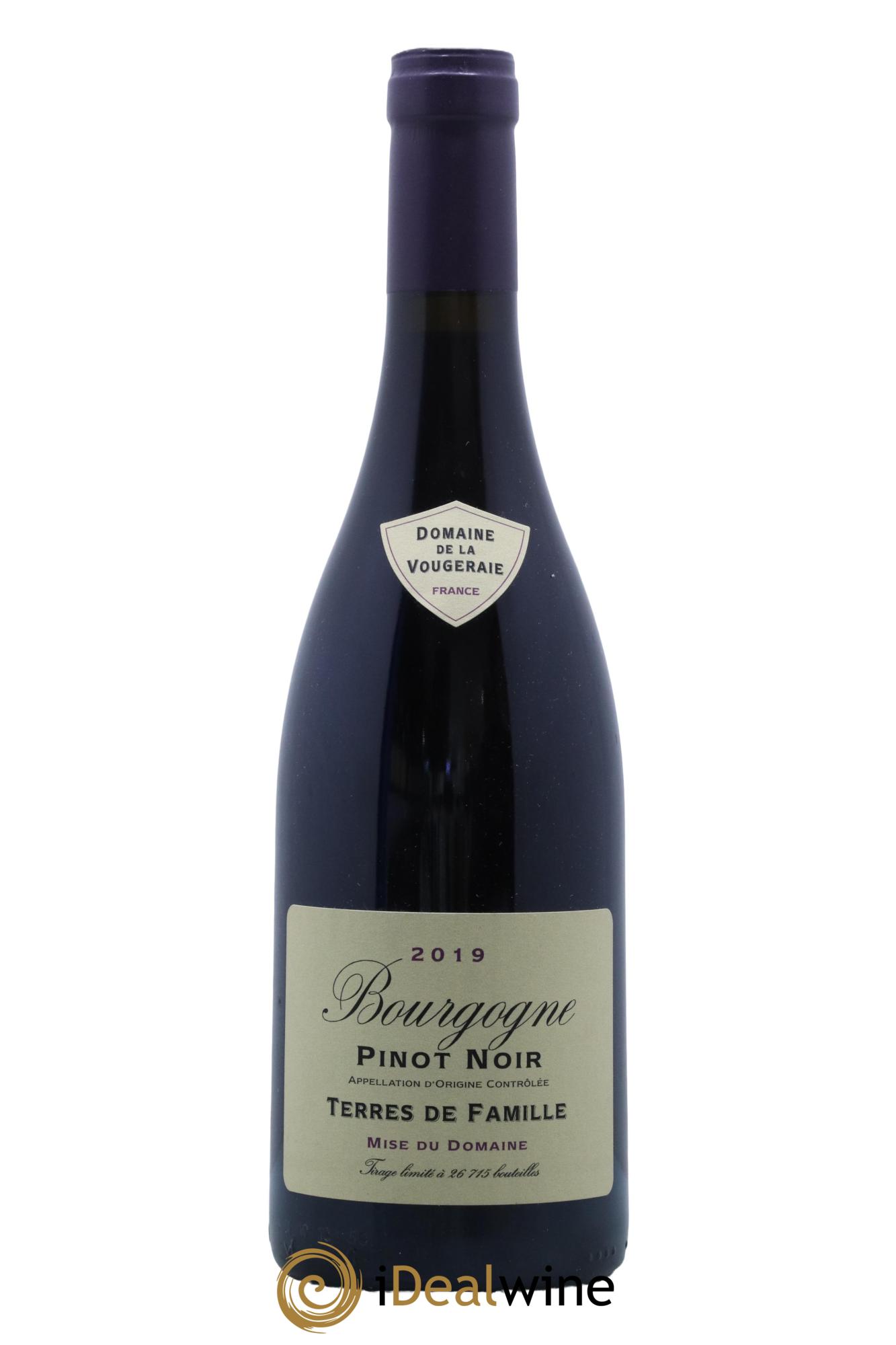 Bourgogne Pinot Noir Terres de Famille La Vougeraie 2019 - Lot de 1 bouteille - 0