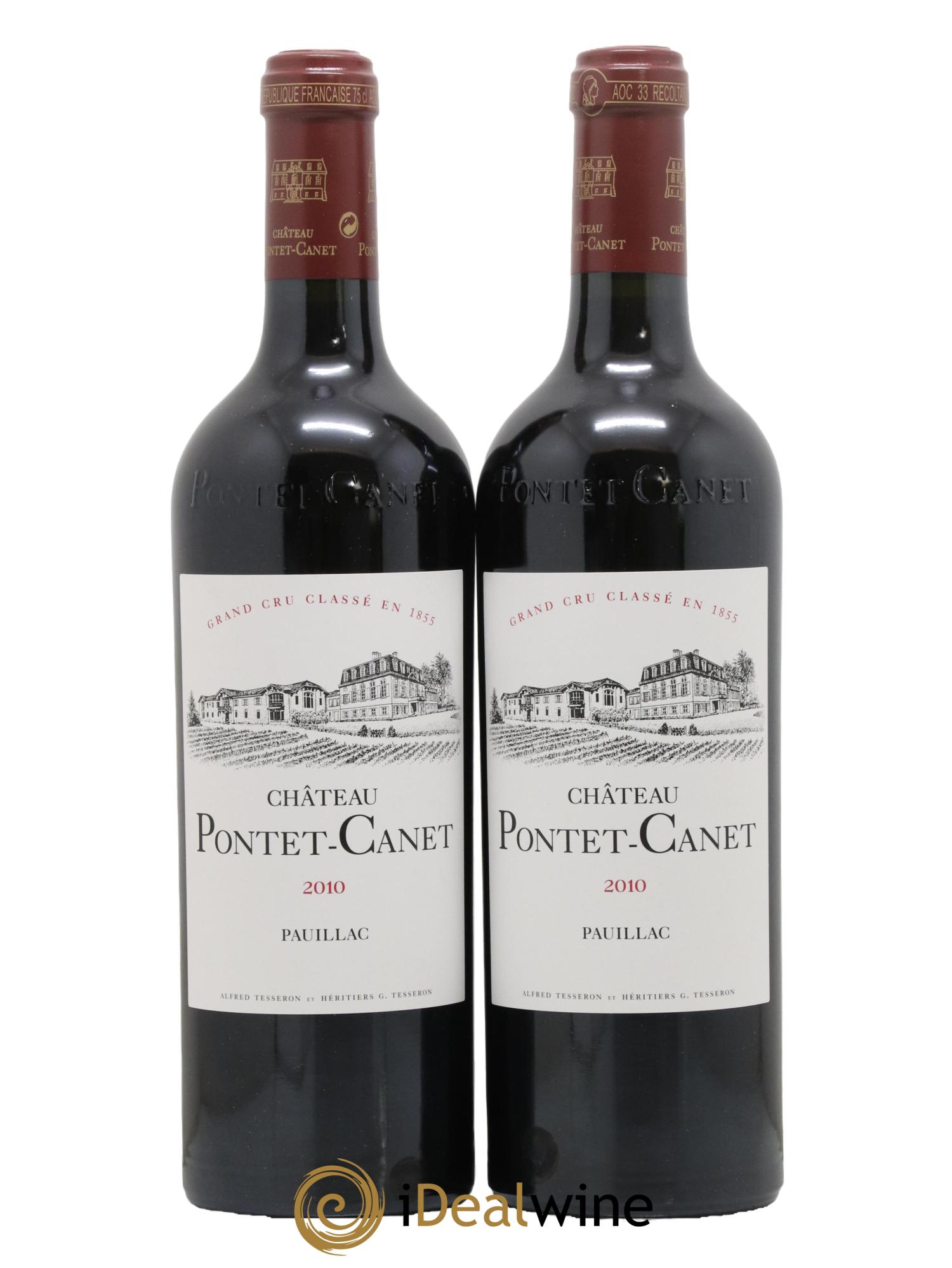 Château Pontet Canet 5ème Grand Cru Classé 2010 - Lot de 2 bouteilles - 0