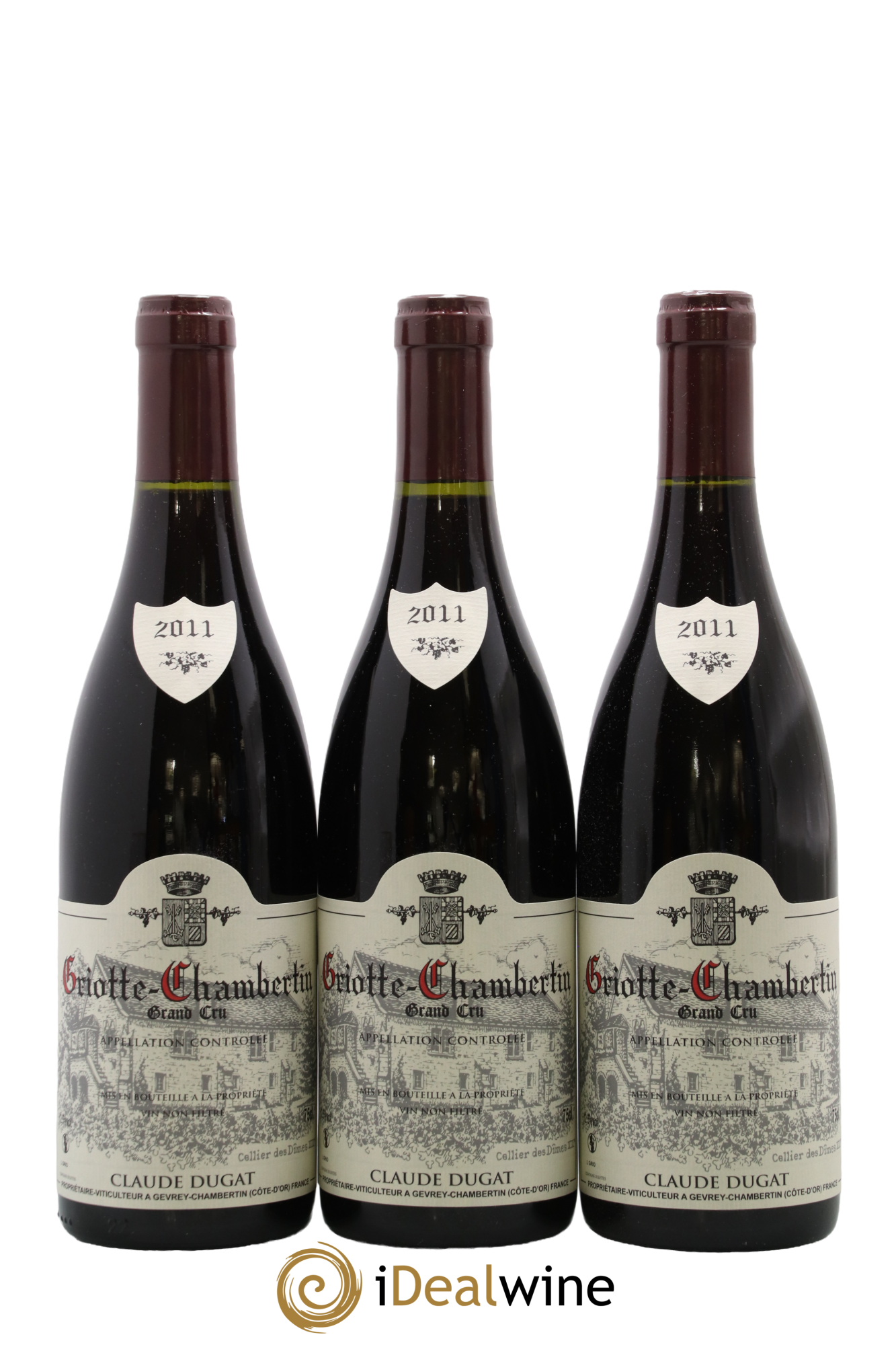 Griotte-Chambertin Grand Cru Claude Dugat 2011 - Posten von 3 Flaschen - 0