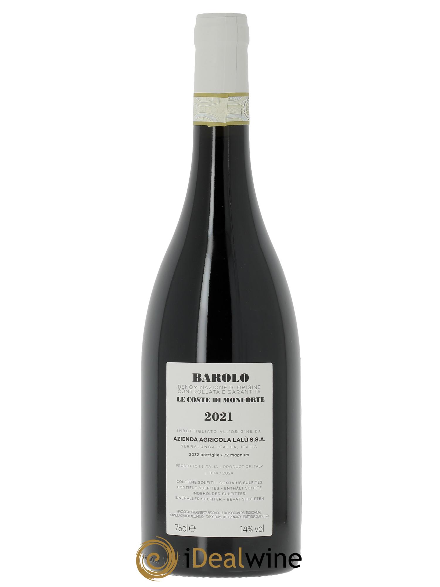 Barolo DOCG Le Coste di Monforte Lalù  2021 - Posten von 1 Flasche - 1