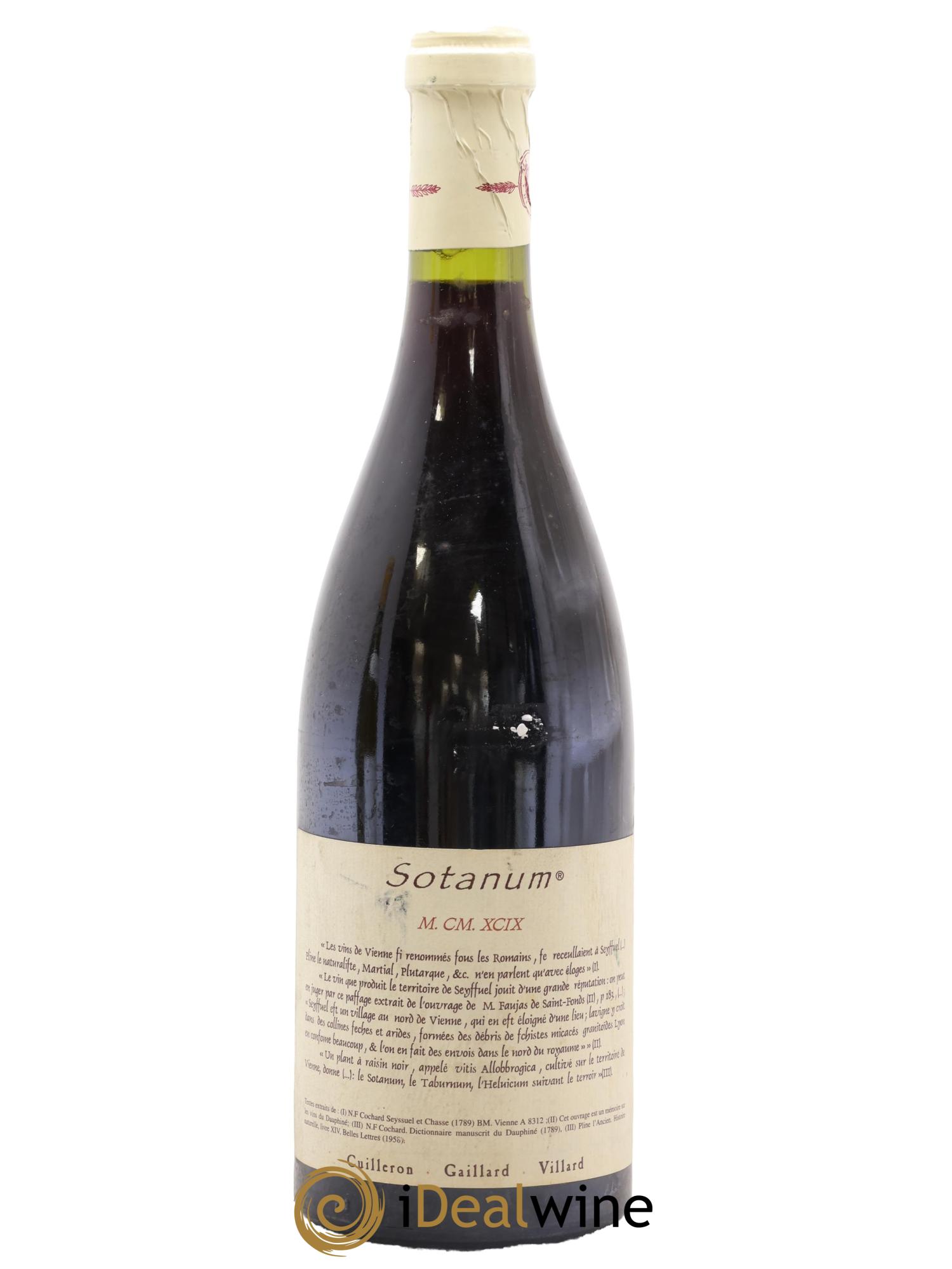 Collines Rhodaniennes Sotanum Les Vins de Vienne 1999 - Lot of 1 bottle - 0