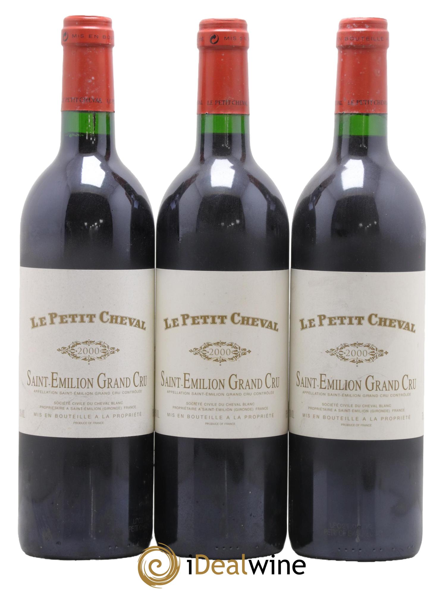 Le Petit Cheval Second Vin 2000 - Posten von 3 Flaschen - 0