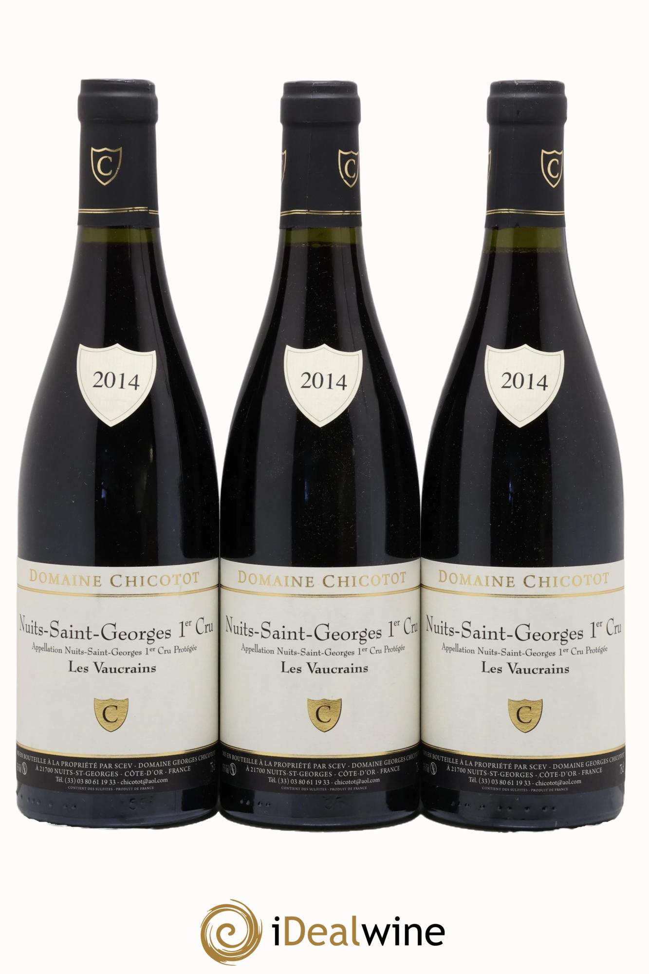 Nuits-Saint-Georges 1er Cru Les Vaucrains Chicotot 2014 - Lot de 3 bouteilles - 0