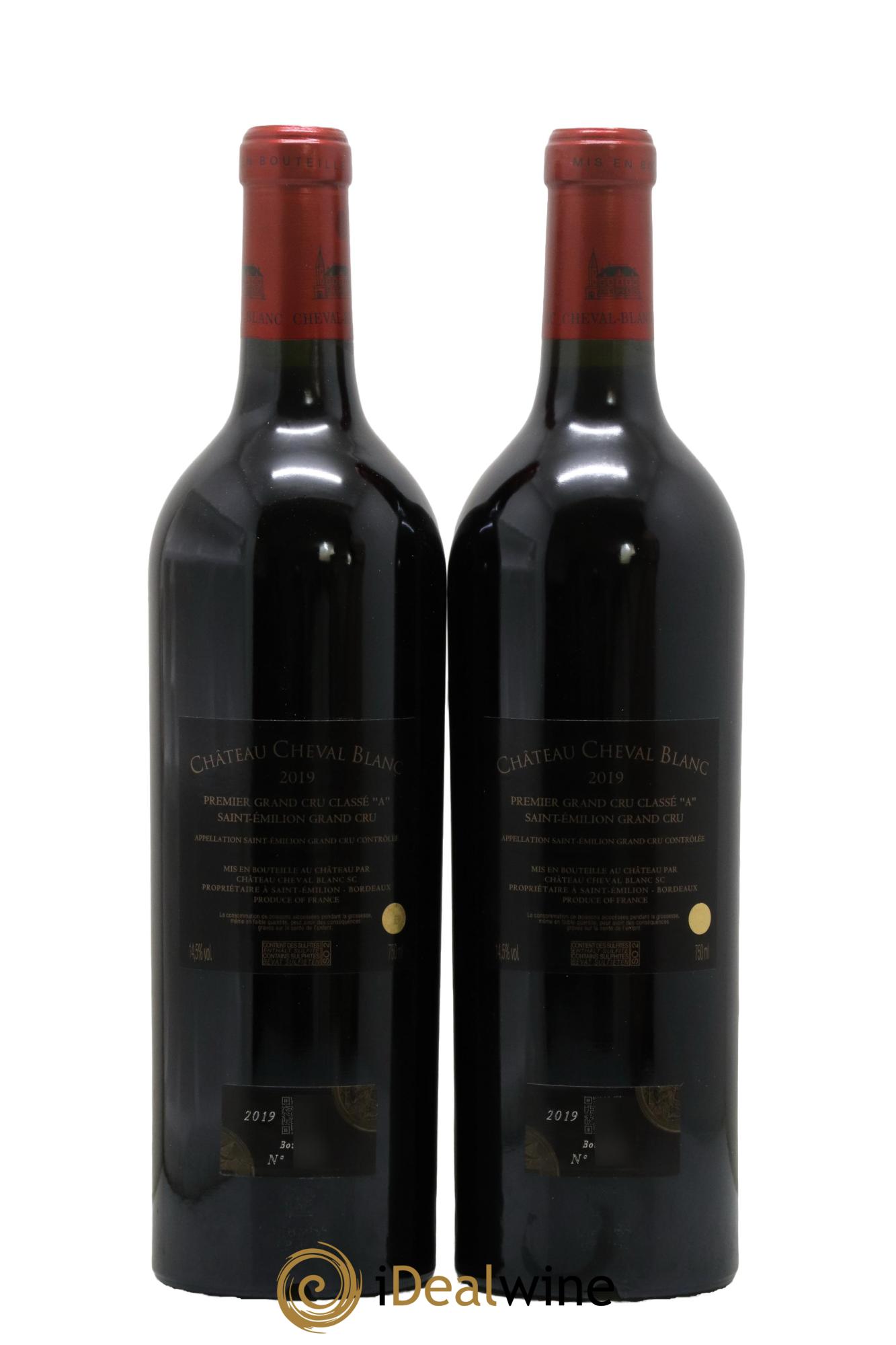 Château Cheval Blanc 1er Grand Cru Classé A 2019 - Lotto di 2 bottiglie - 1