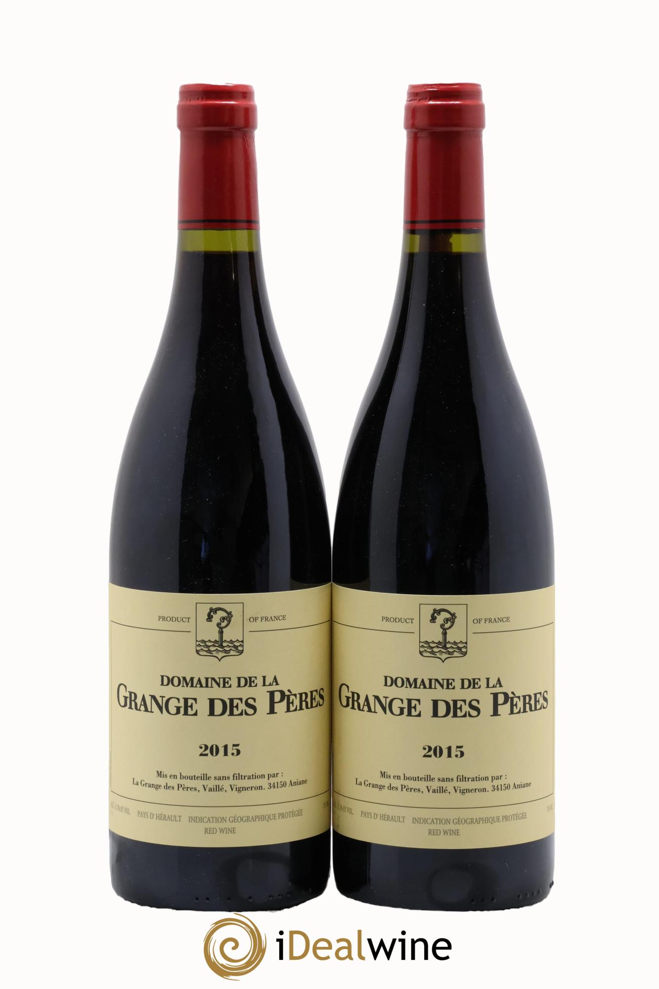 IGP Pays d'Hérault Grange des Pères Laurent Vaillé 2015 - Posten von 2 Flaschen - 0