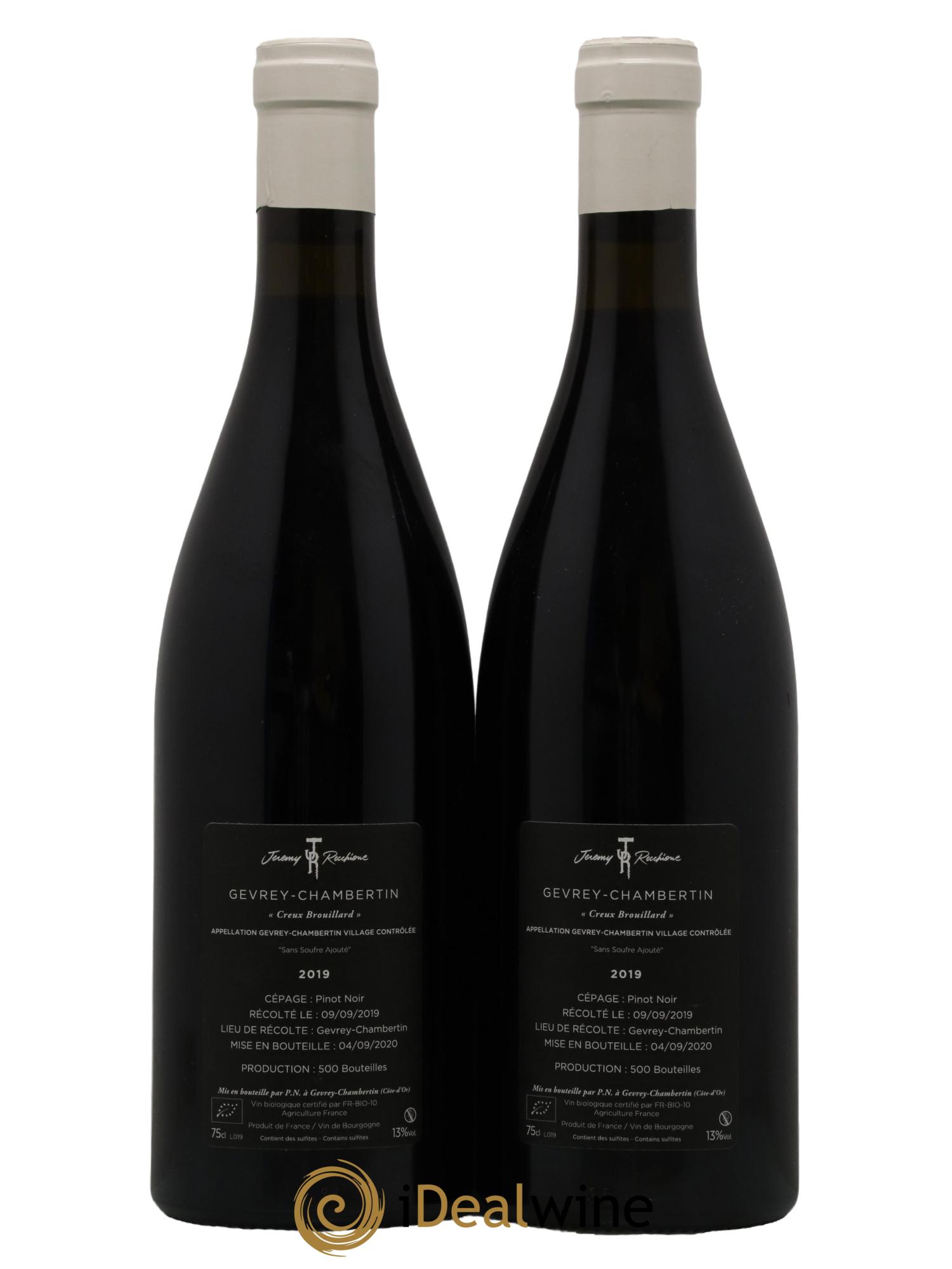 Gevrey-Chambertin Creux Brouillard Jérémy Recchione 2019 - Lot de 2 bouteilles - 1