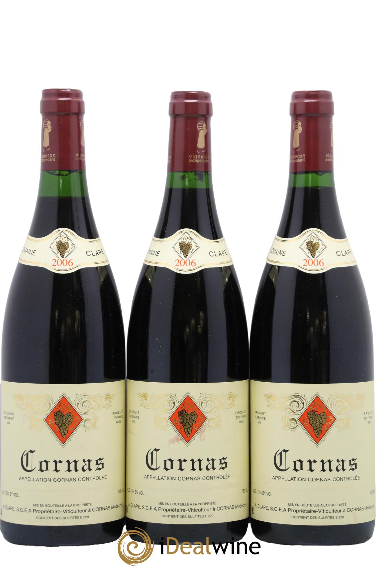 Cornas Auguste Clape 2006 - Lot of 3 bottles - 0