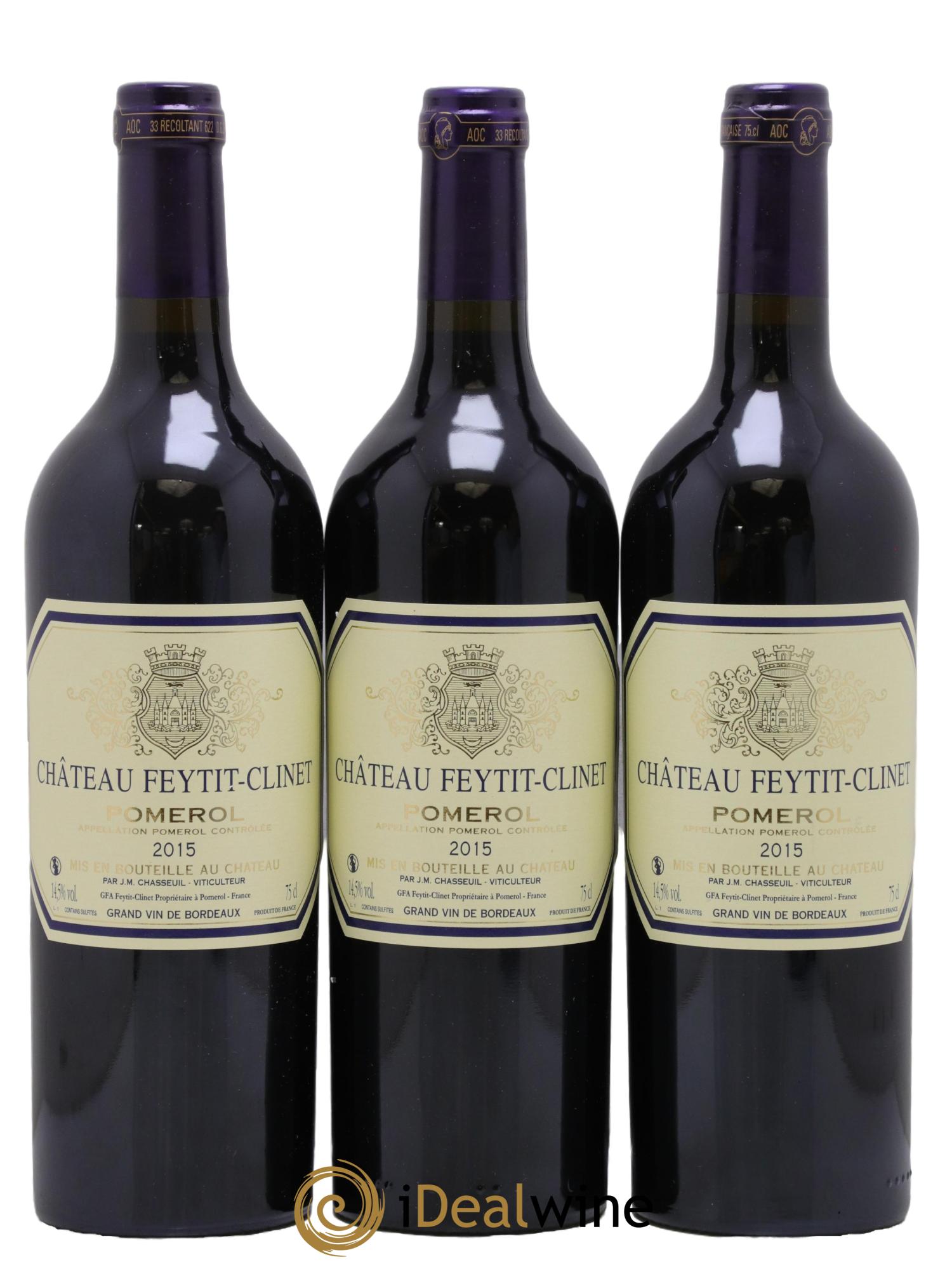 Château Feytit-Clinet 2015 - Lot de 3 bouteilles - 0