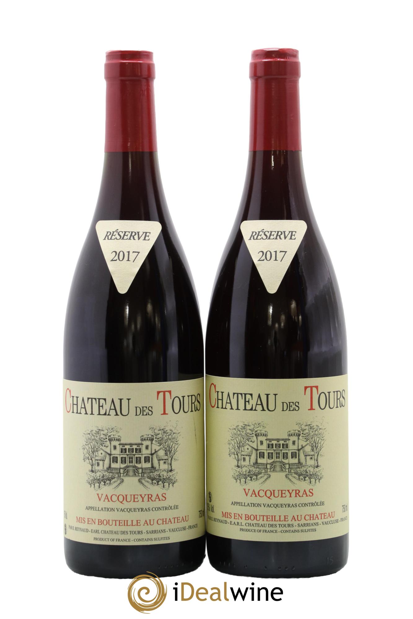 Vacqueyras Château des Tours Emmanuel Reynaud 2017 - Lot of 2 bottles - 0