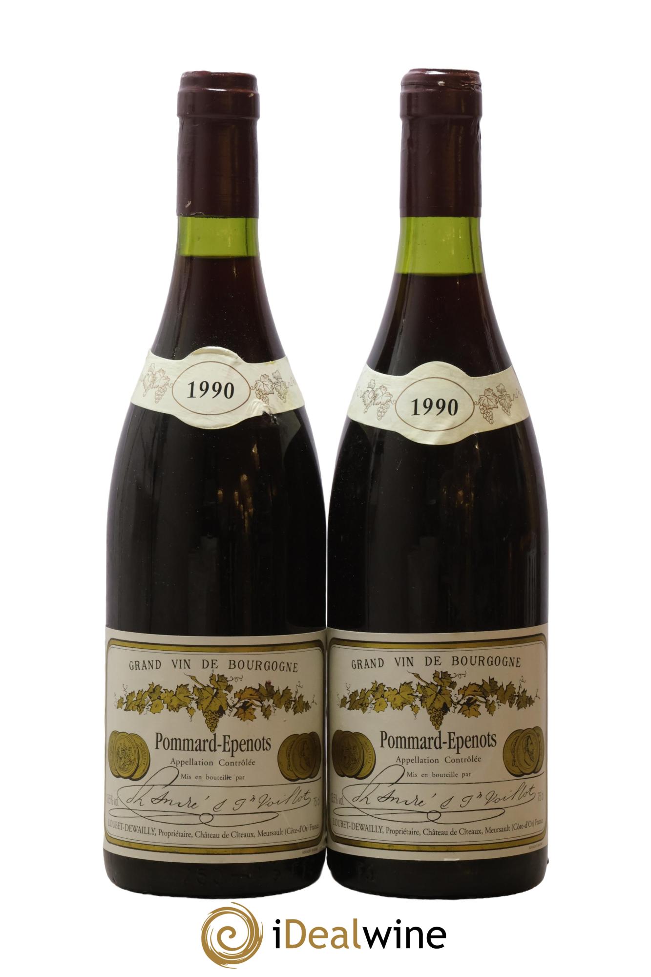 Pommard Epenots Loubet Dewailly 1990 - Lot de 2 bouteilles - 0